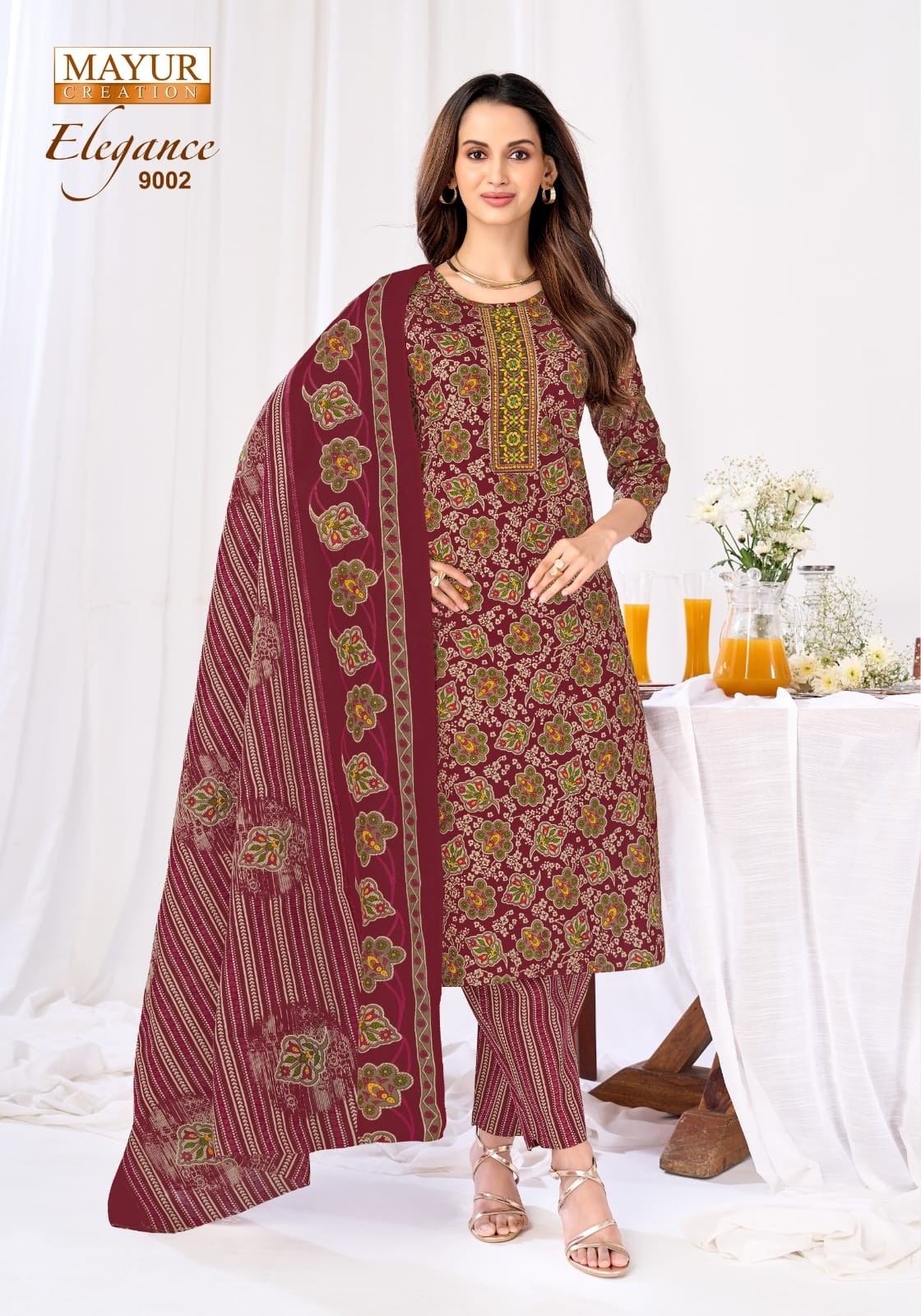 ELEGANCE VOL:-9  READYMADE COTTON DRESS  MAYUR CREATION 