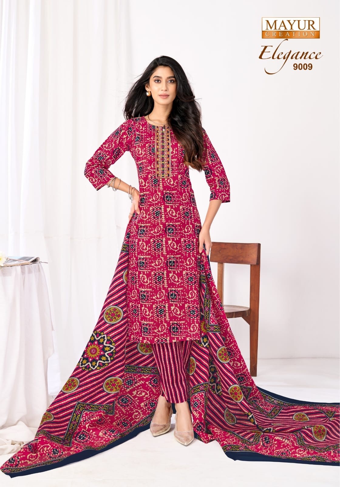ELEGANCE VOL:-9  READYMADE COTTON DRESS  MAYUR CREATION 