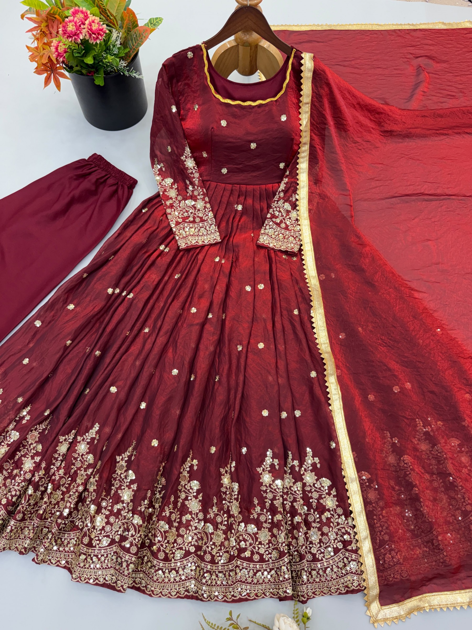 JF - 051 WOMEN ETHNIC WEAR ANARKALI AND NAIRA SUIT 