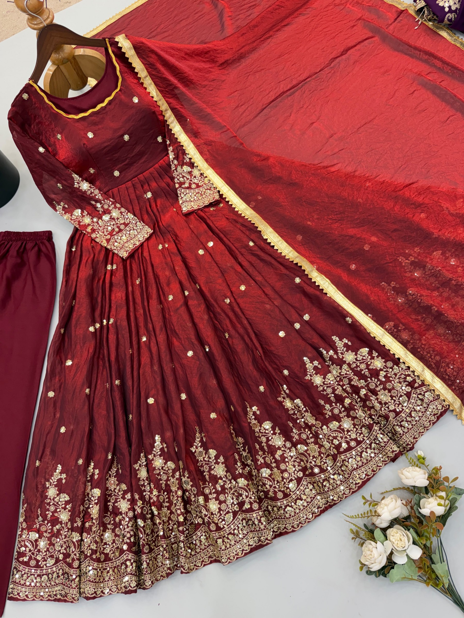 JF - 051 WOMEN ETHNIC WEAR ANARKALI AND NAIRA SUIT 