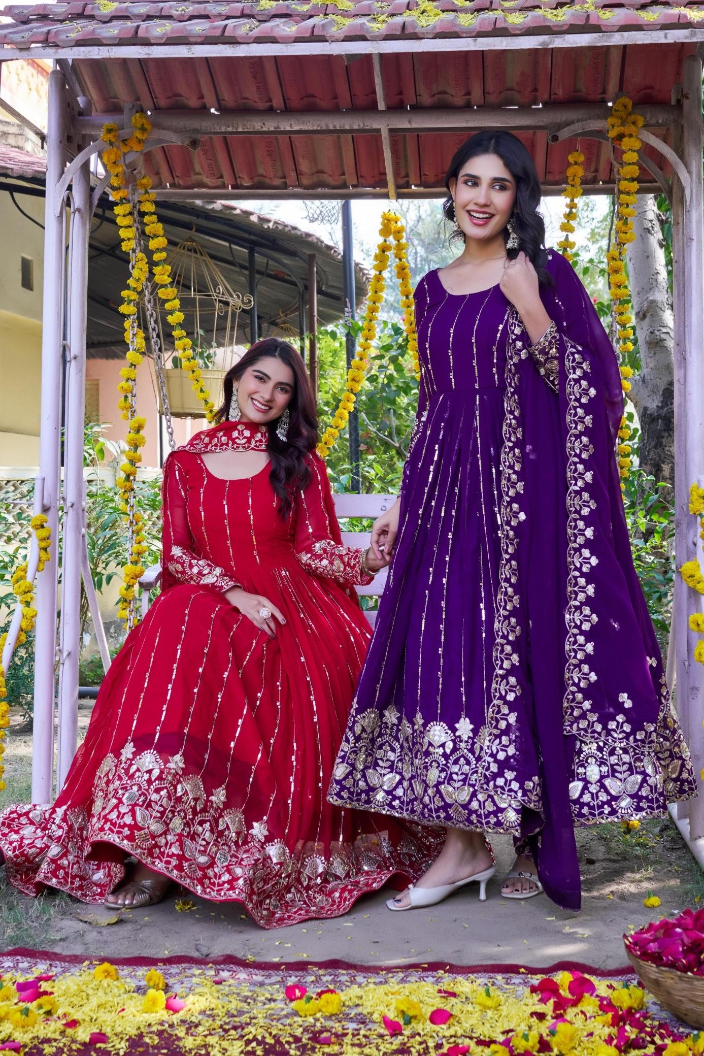 RAM - 170 FULL WORK WEDDING AND PARTY WEAR GOWN