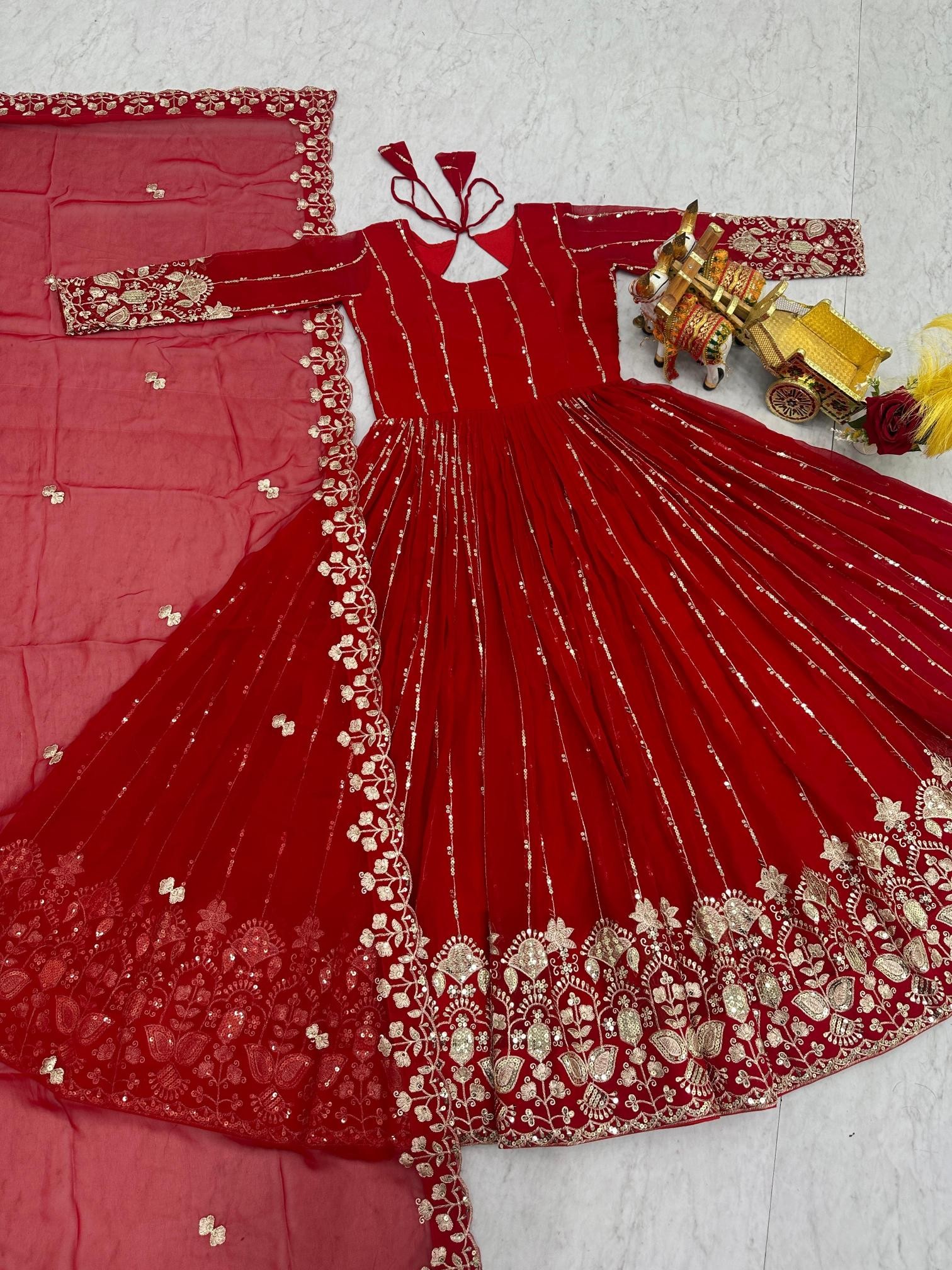 RAM - 170 FULL WORK WEDDING AND PARTY WEAR GOWN