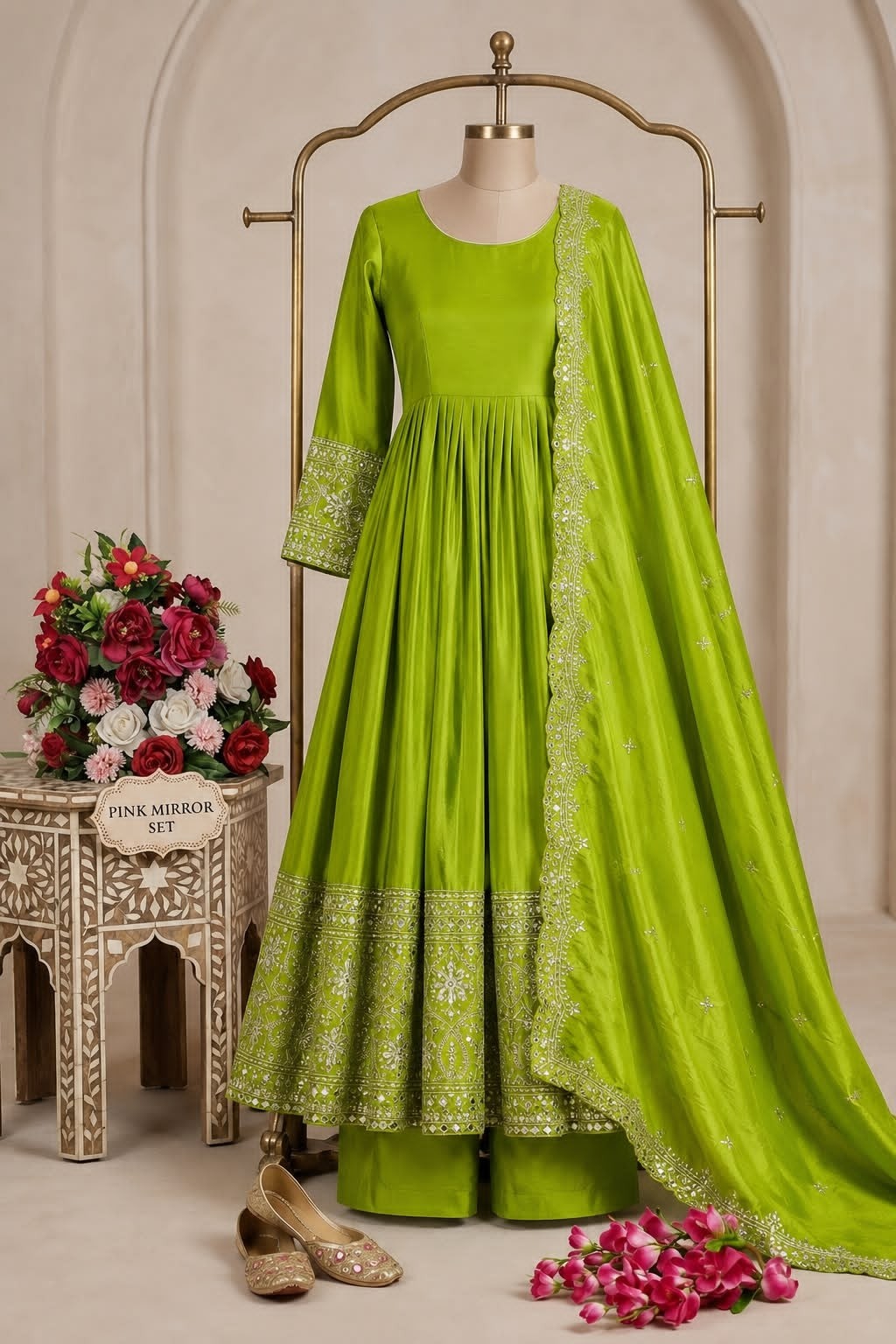 FD - 801 PURE CINON SILK WITH EMBROIDERY WORK IN PARTY WEAR AND WEDDING GOWN COLLECTION 