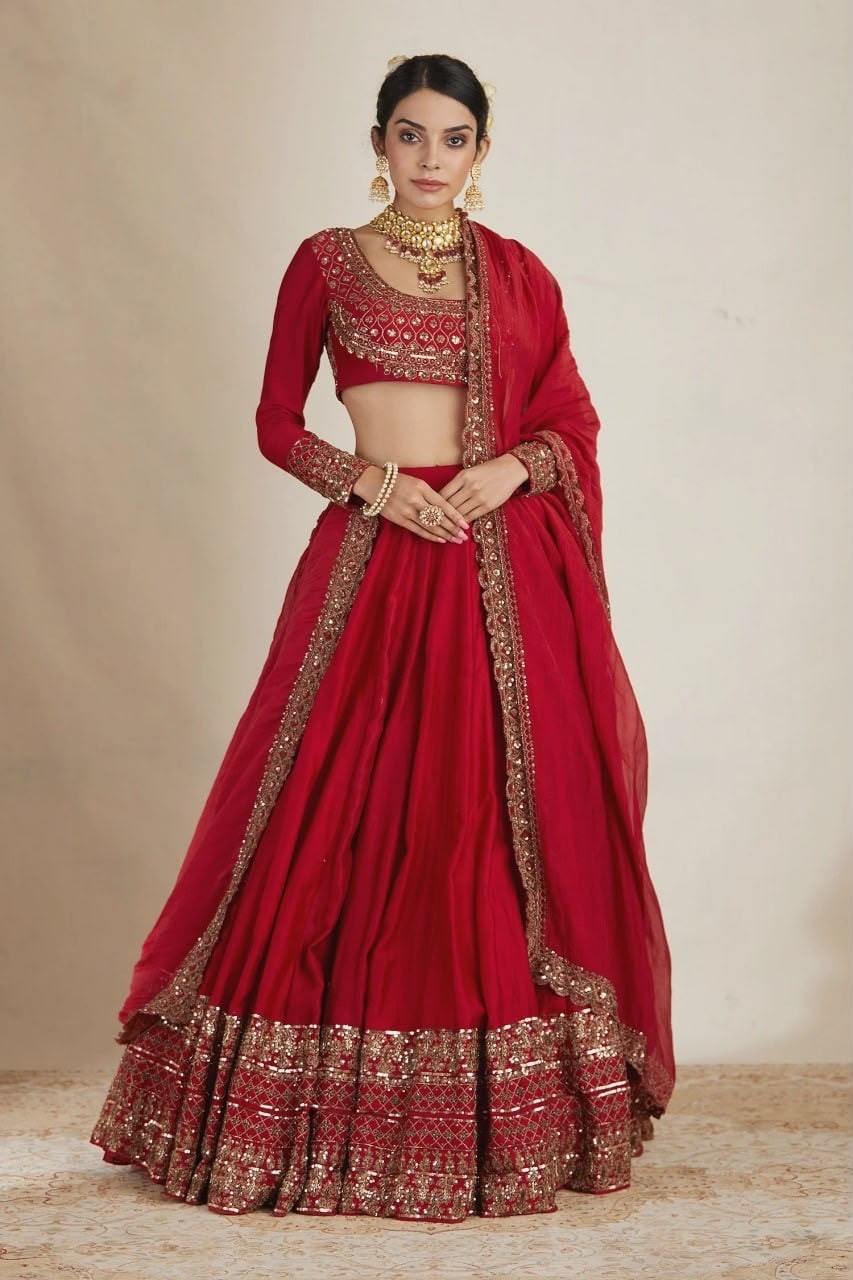 QRC - 404 VICHITRA SILK PARTY WEAR AND WEDDING LEHENGA COLLECTION 