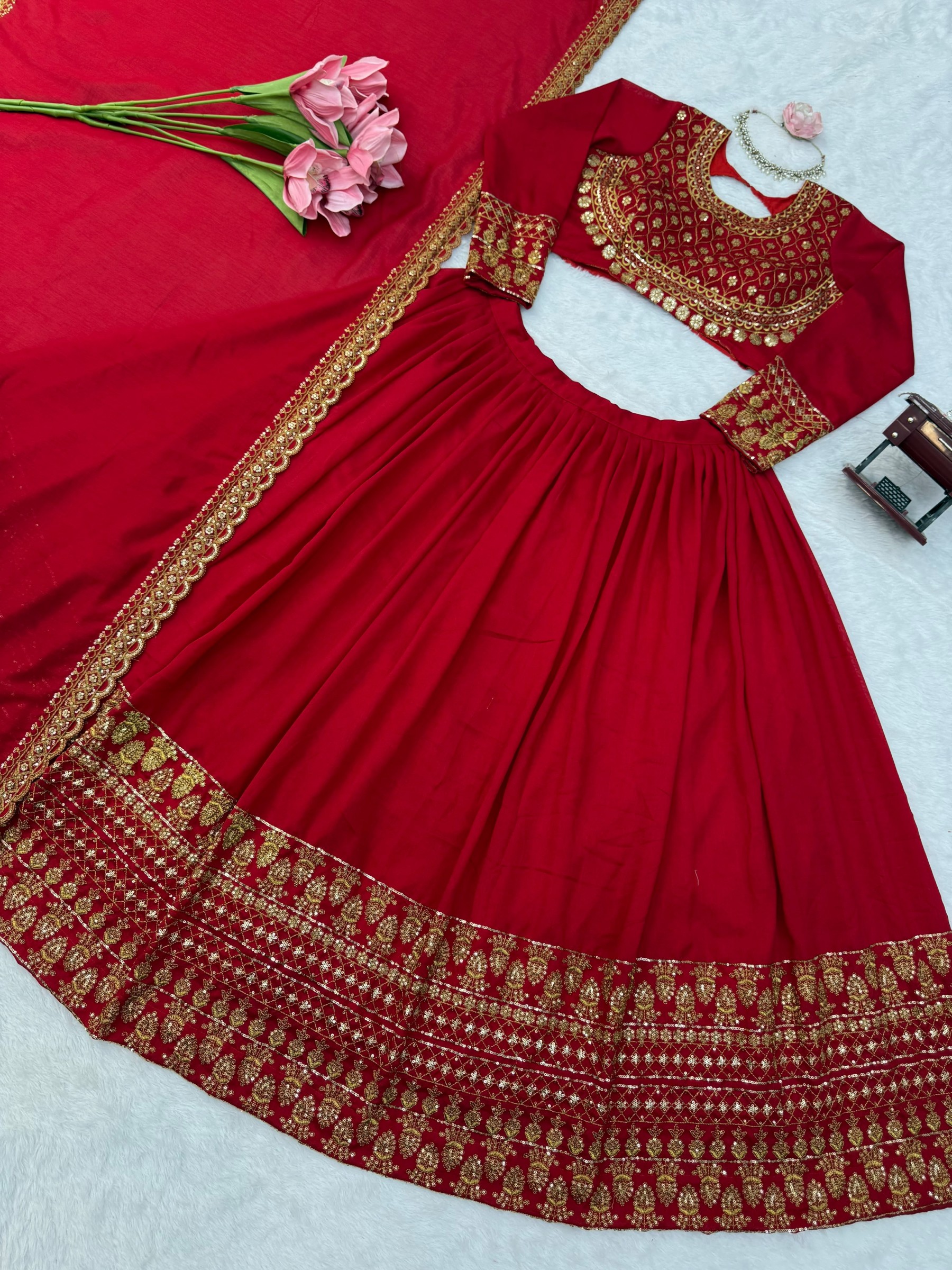QRC - 404 VICHITRA SILK PARTY WEAR AND WEDDING LEHENGA COLLECTION 