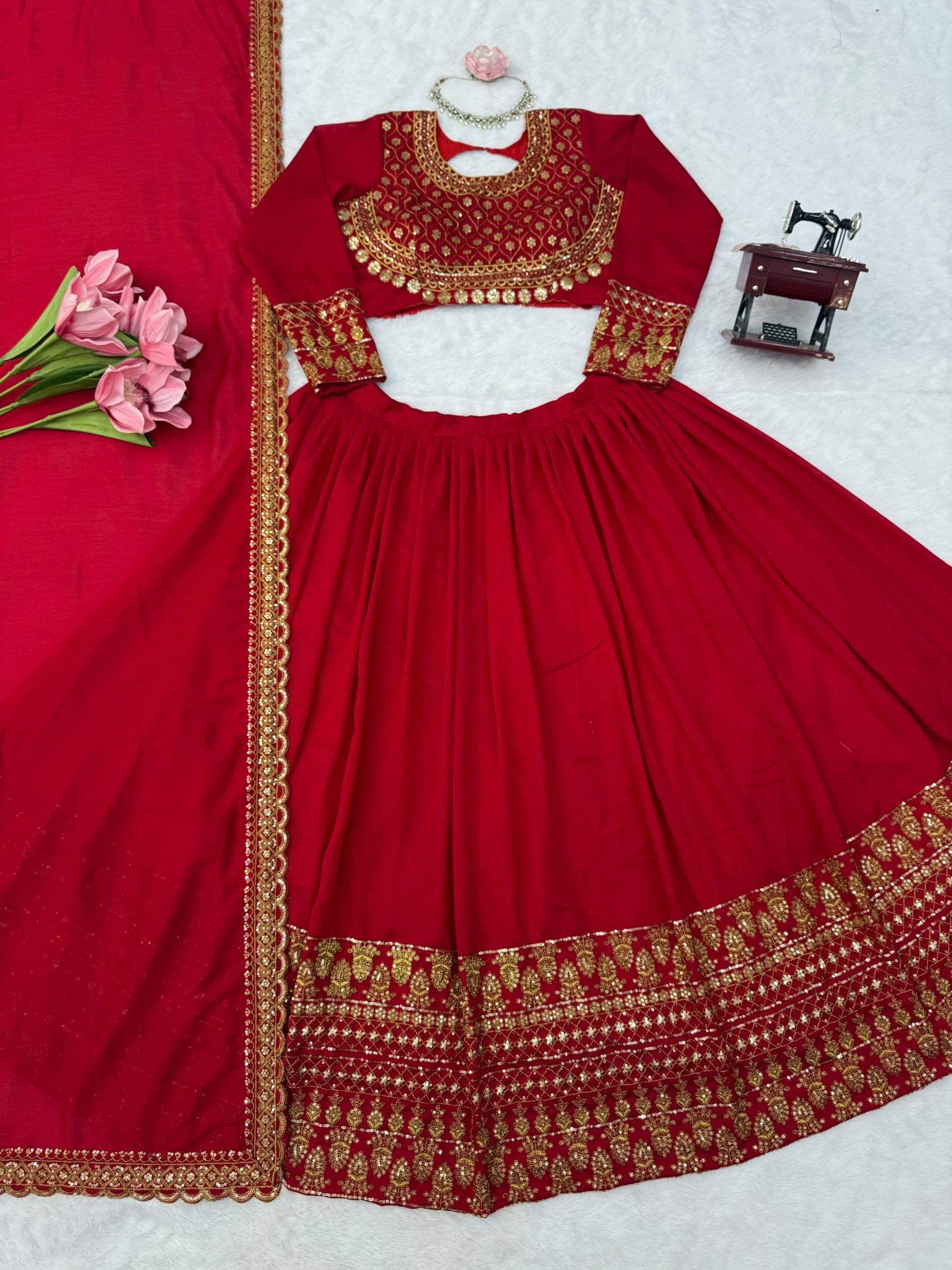 QRC - 404 VICHITRA SILK PARTY WEAR AND WEDDING LEHENGA COLLECTION 