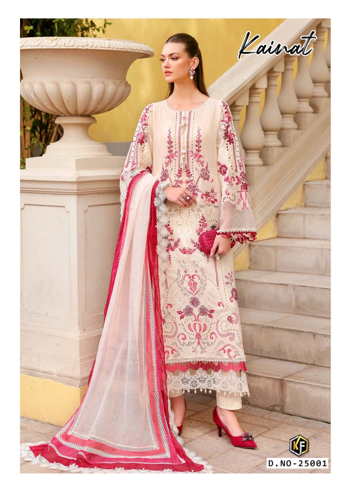 KAINAT VOL :- 25 - HEAVY LAWN COTTON PRINTED SUIT BY PAKISTANI DRESS MATERIAL 