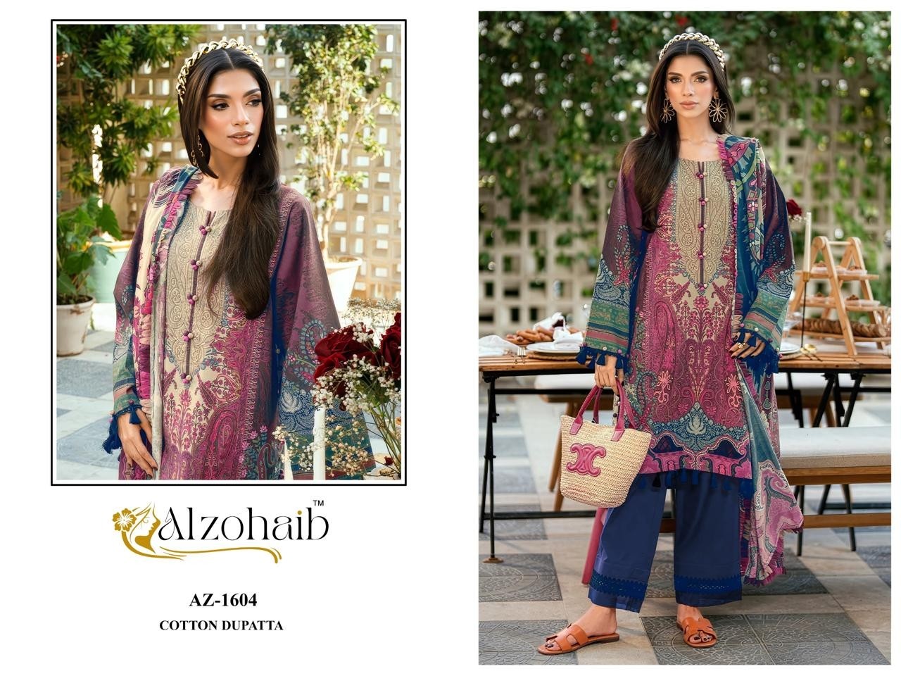 RAHMA VOL :- 2 - AZ- 1559-1560-1604-1605 - COTTON PATCH WORK SUIT BY PAKISTANI COLLECTION 