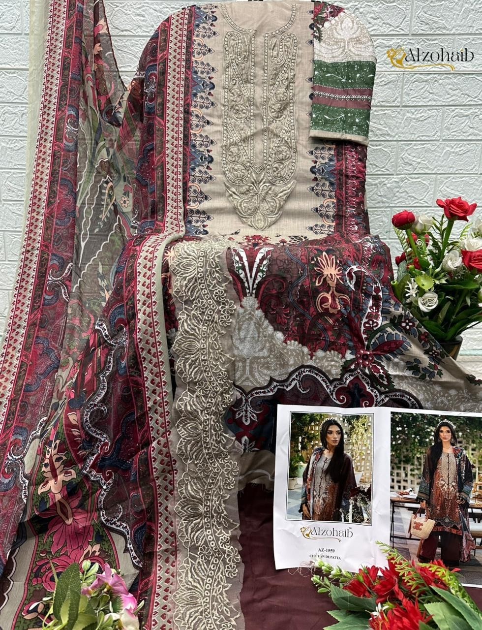 RAHMA VOL :- 2 - AZ- 1559-1560-1604-1605 - COTTON PATCH WORK SUIT BY PAKISTANI COLLECTION 