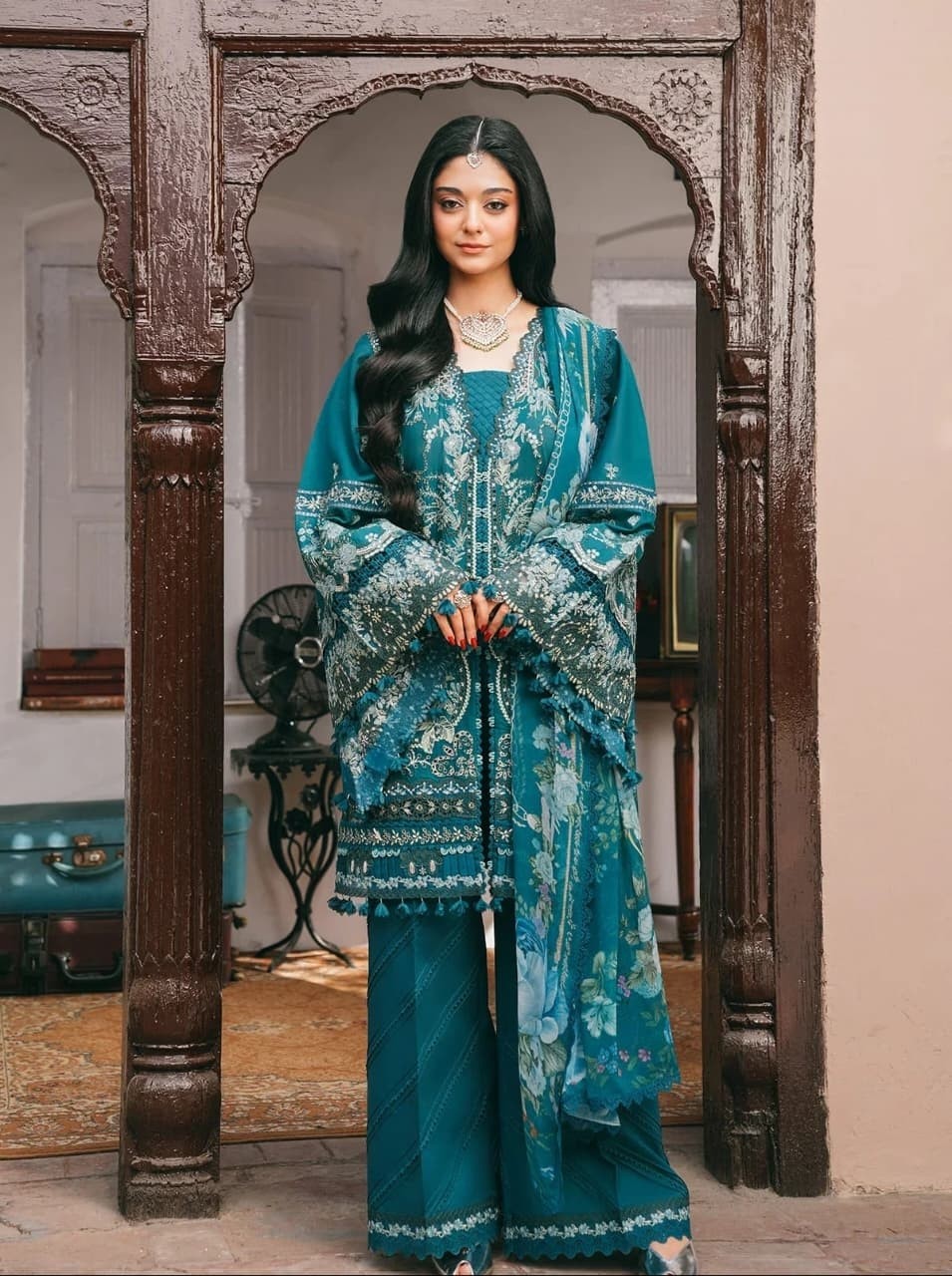 OMBRE LAWN COLLECTION VOL-24 - PURE COTTON WITH HEAVY EMBROIDERY WORK BY PAKISTANI DRESS MATERIAL 