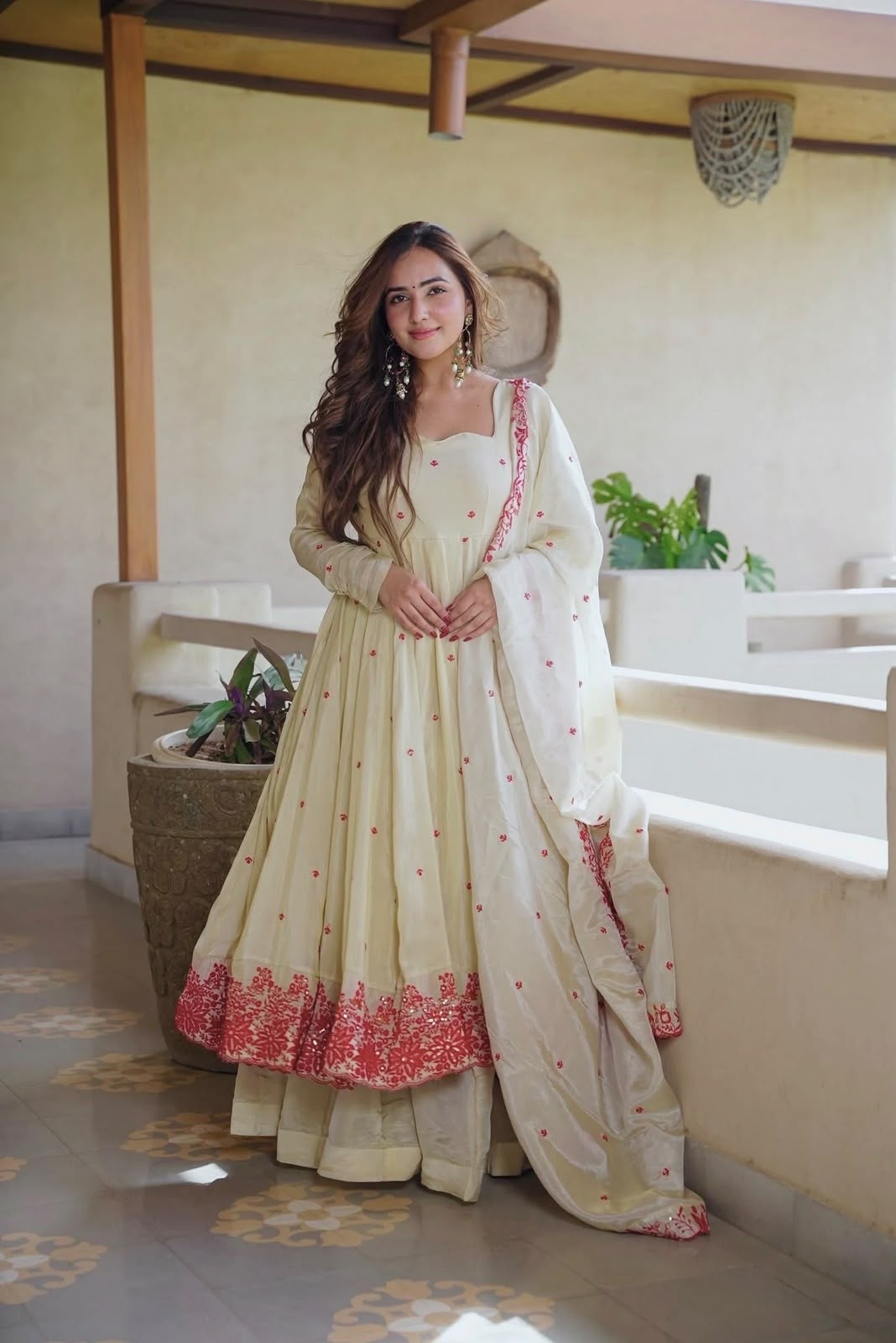 SRK-5360 - DIAMOND SILK WITH EMBROIDERY WORK BY NAIRA SUIT AND KURTI 