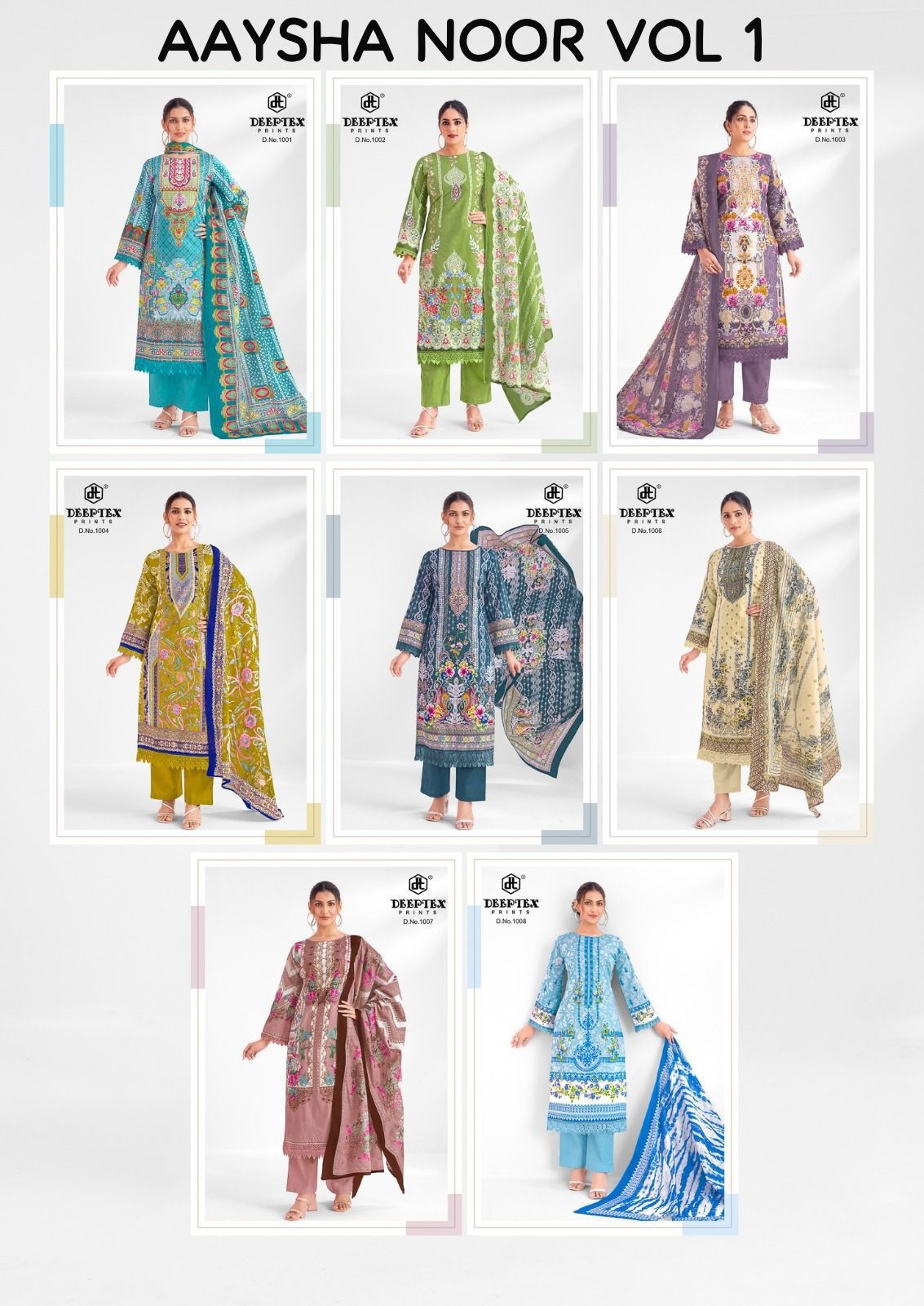 AYESHA NOOR VOL :- 1. PURE HEAVY LAWN COTTON WITH PAKISTANI KARACHI PRINTED SUIT BY DEEPTEX SUIT 