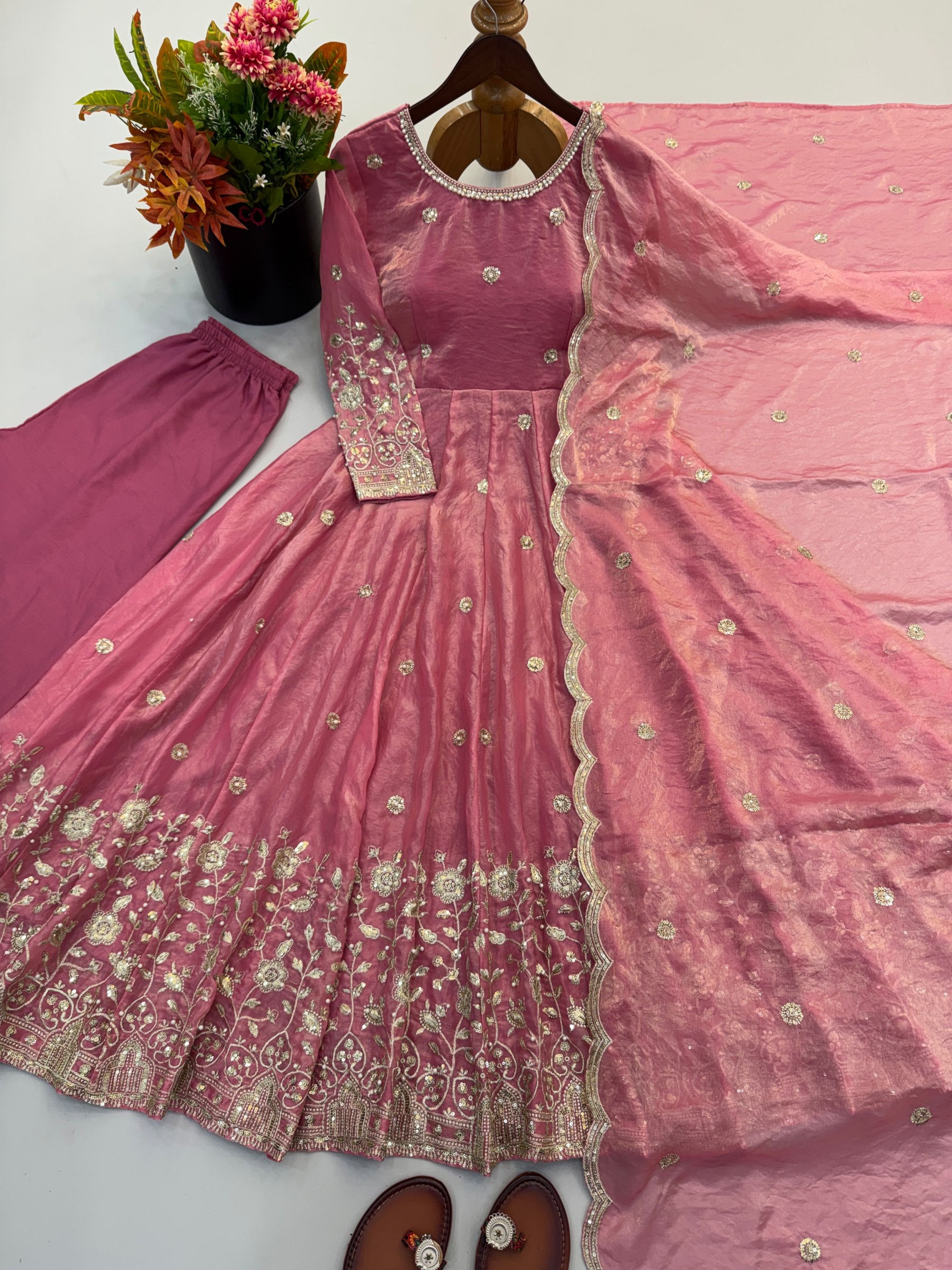 JF-052 - FENDY SILK WITH EMBROIDERY SEQUENCE WORK WITH FULLY FAIR BY NAIRA AND GOWN COLLECTION 
