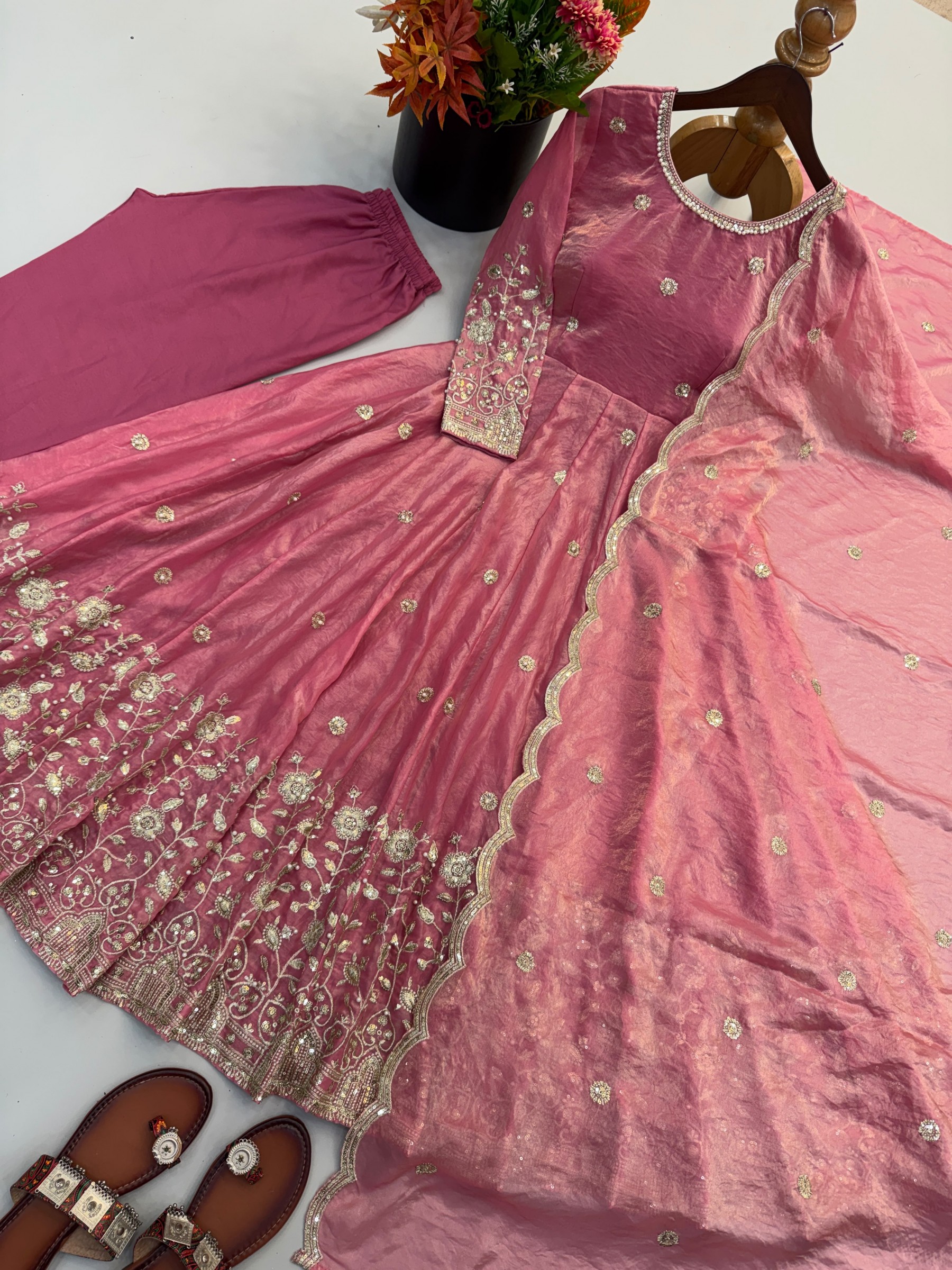 JF-052 - FENDY SILK WITH EMBROIDERY SEQUENCE WORK WITH FULLY FAIR BY NAIRA AND GOWN COLLECTION 