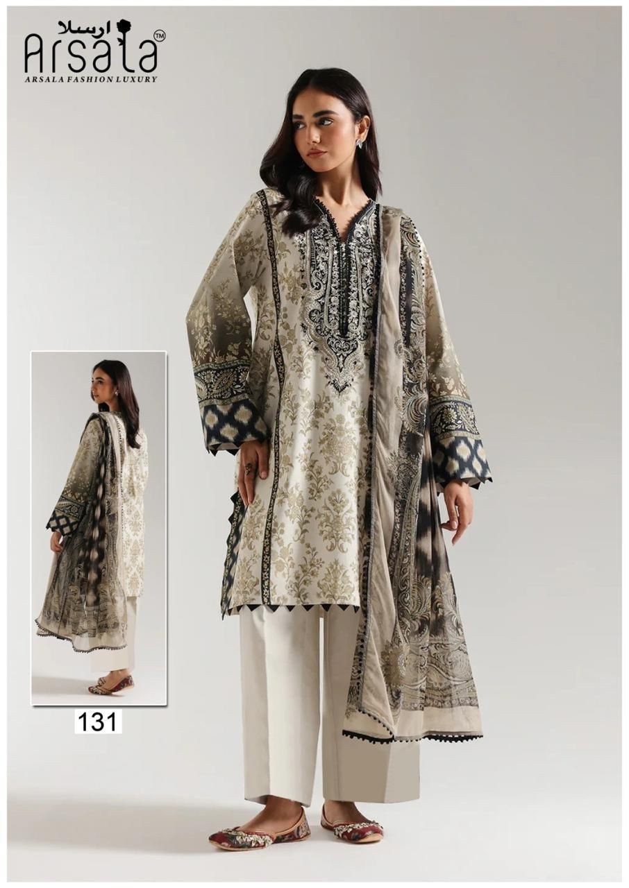 ARSALA - AMARA - Vol-4 - PURE HEAVY LAWN COTTON WITH PAKISTANI KARACHI PRINTED SUIT COLLECTION 