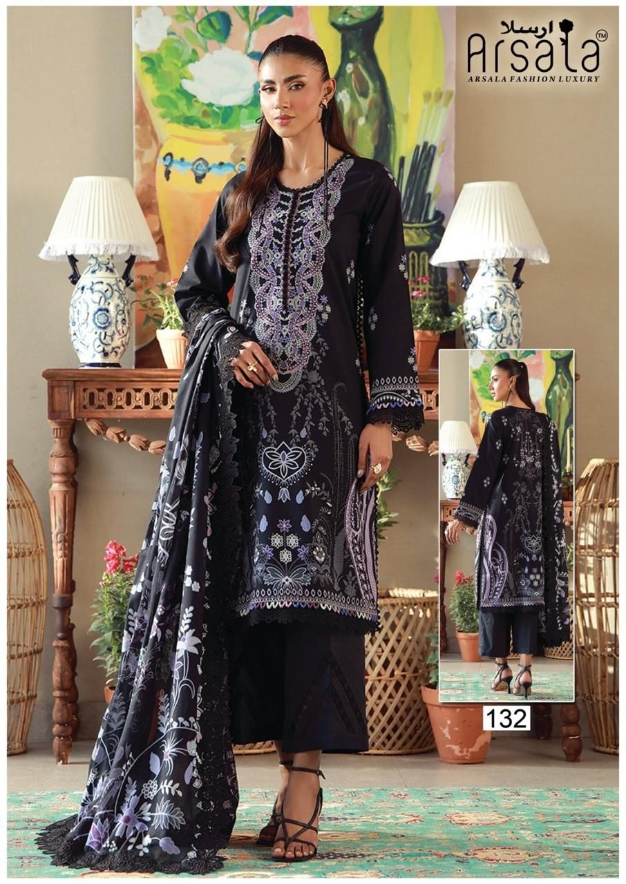 ARSALA - AMARA - Vol-4 - PURE HEAVY LAWN COTTON WITH PAKISTANI KARACHI PRINTED SUIT COLLECTION 