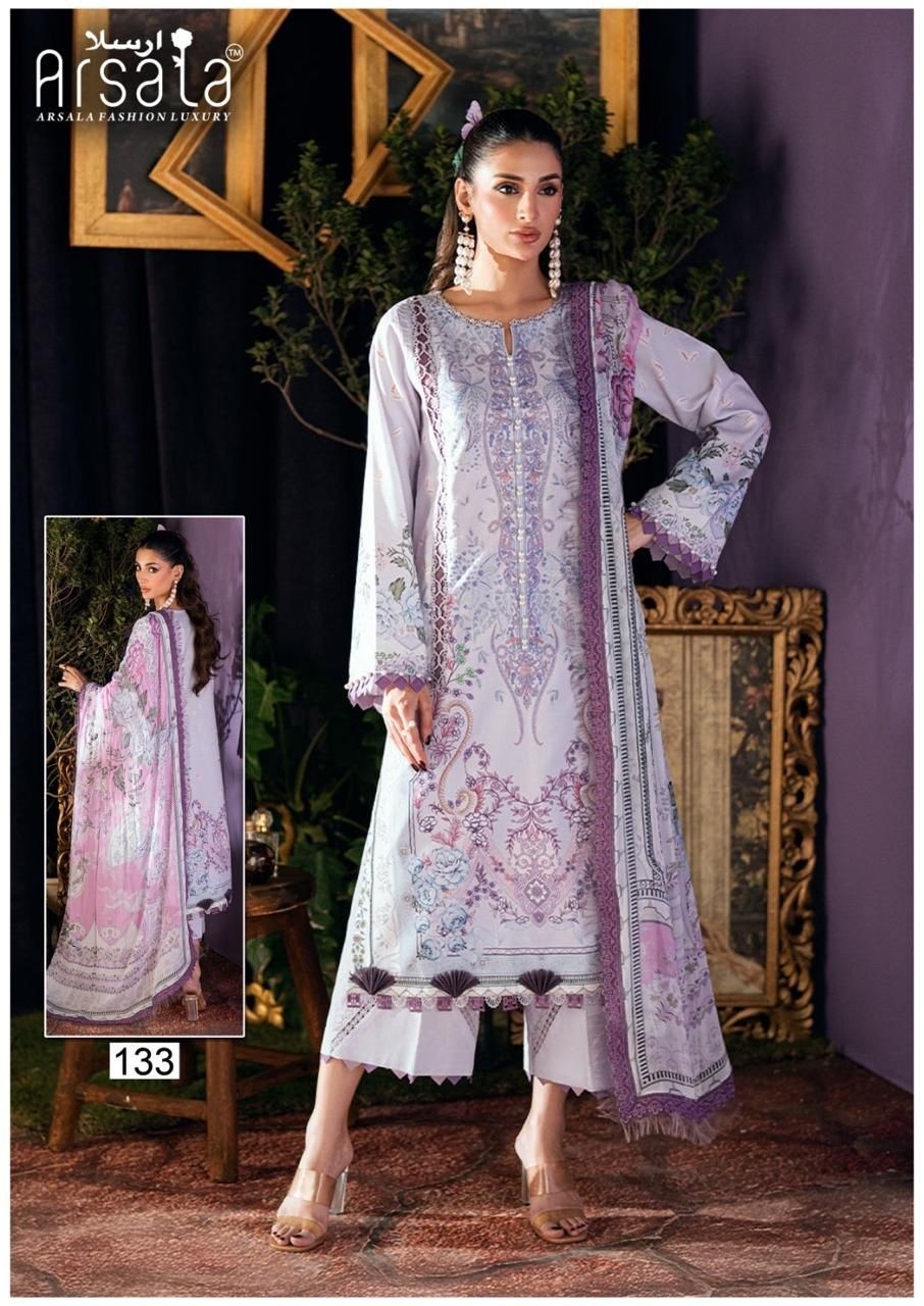 ARSALA - AMARA - Vol-4 - PURE HEAVY LAWN COTTON WITH PAKISTANI KARACHI PRINTED SUIT COLLECTION 