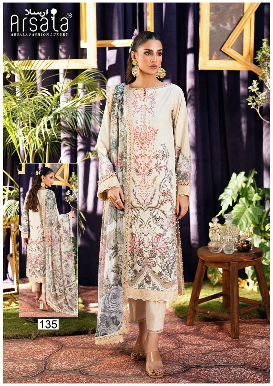 ARSALA - AMARA - Vol-4 - PURE HEAVY LAWN COTTON WITH PAKISTANI KARACHI PRINTED SUIT COLLECTION 