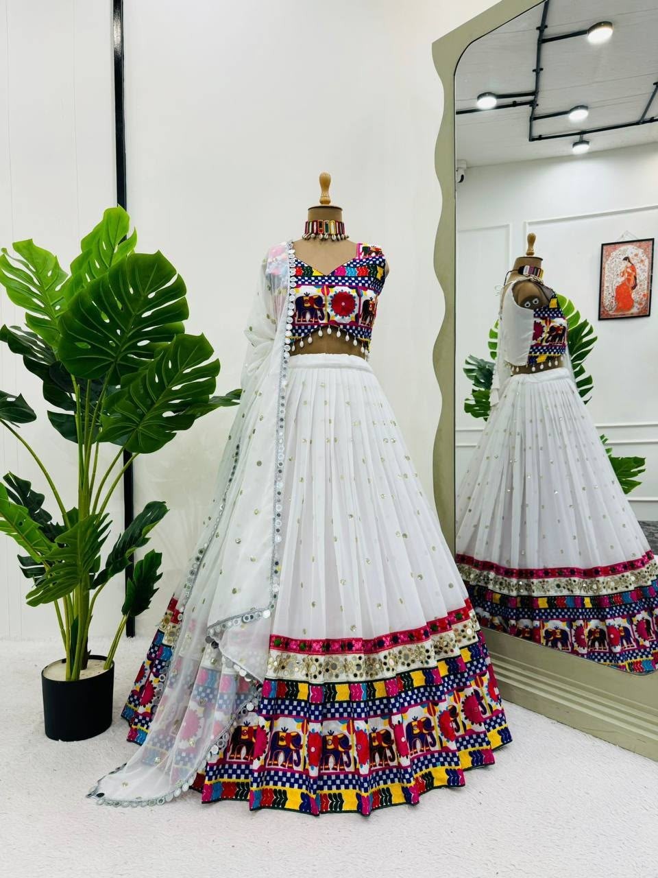 QRC-277 - FOX GEORGETTE AND SEQUENCE WORK AND FULL EMBROIDERY WORK BY LEHENGA COLLECTION 