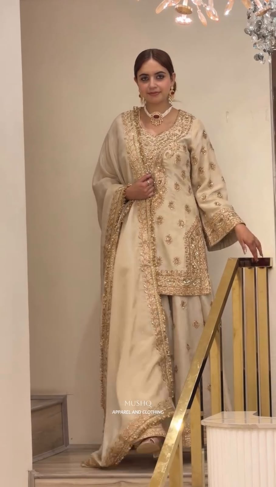 AD236 - HEAVY CHINON SILK WITH EMBROIDERY SEQUENCE WORK BY PAKISTANI READYMADE PLAZZO AND SHARARA SUIT COLLECTION 