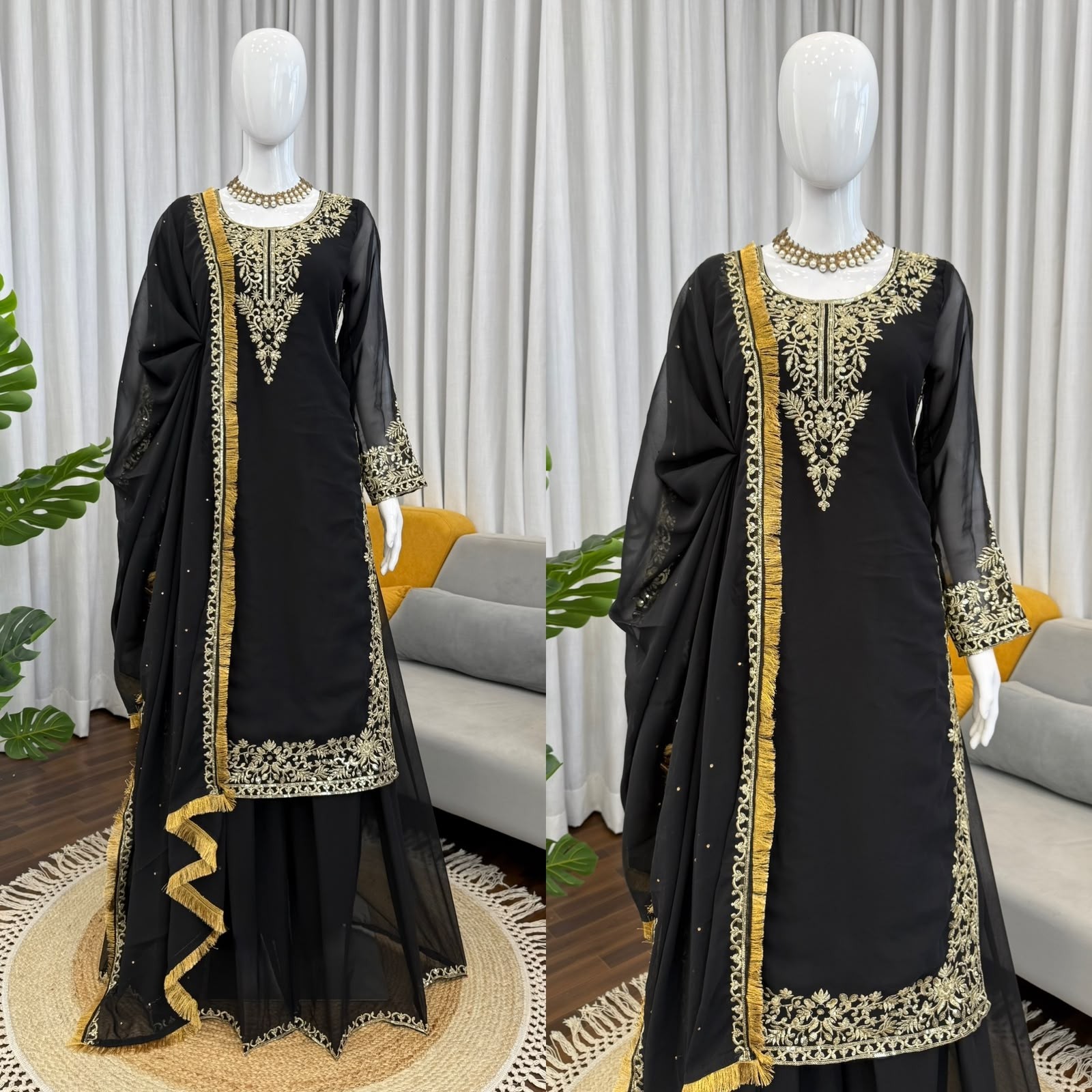 KD1599 - FOX GEORGETTE WITH EMBROIDERY WORK BY PAKISTANI READYMADE SUIT SALWAR COLLECTION 