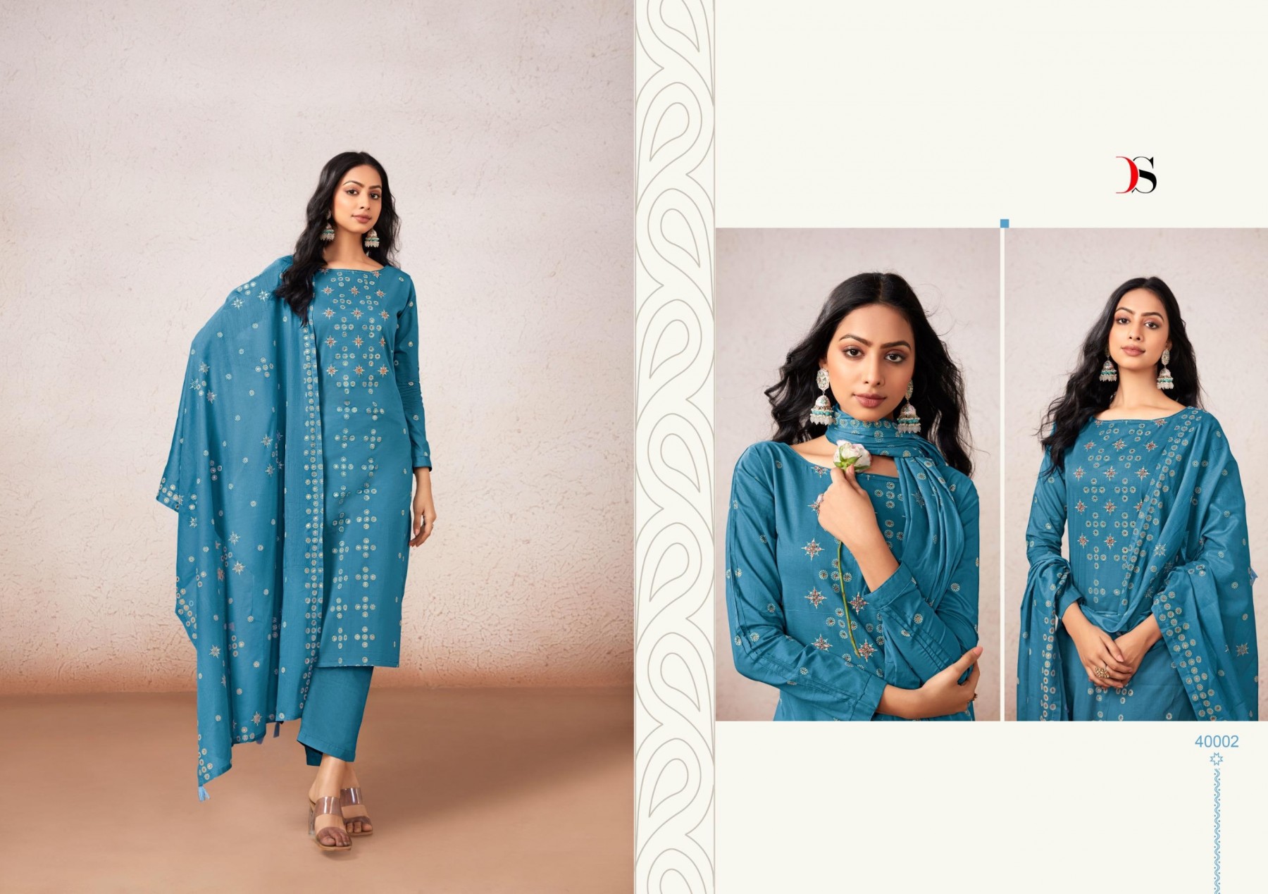 KASTI - PURE COTTON WITH HAND EMBROIDERY WORK BY PAKISTANI SUIT COLLECTION BY DEEPSY 