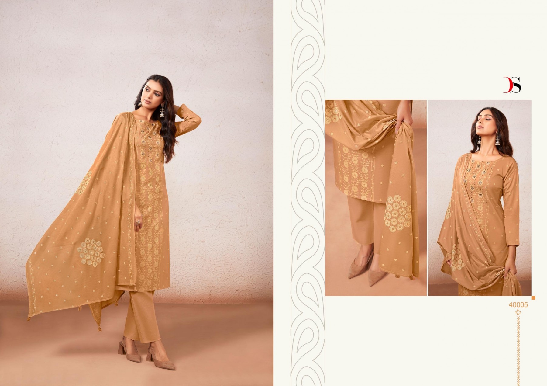KASTI - PURE COTTON WITH HAND EMBROIDERY WORK BY PAKISTANI SUIT COLLECTION BY DEEPSY 