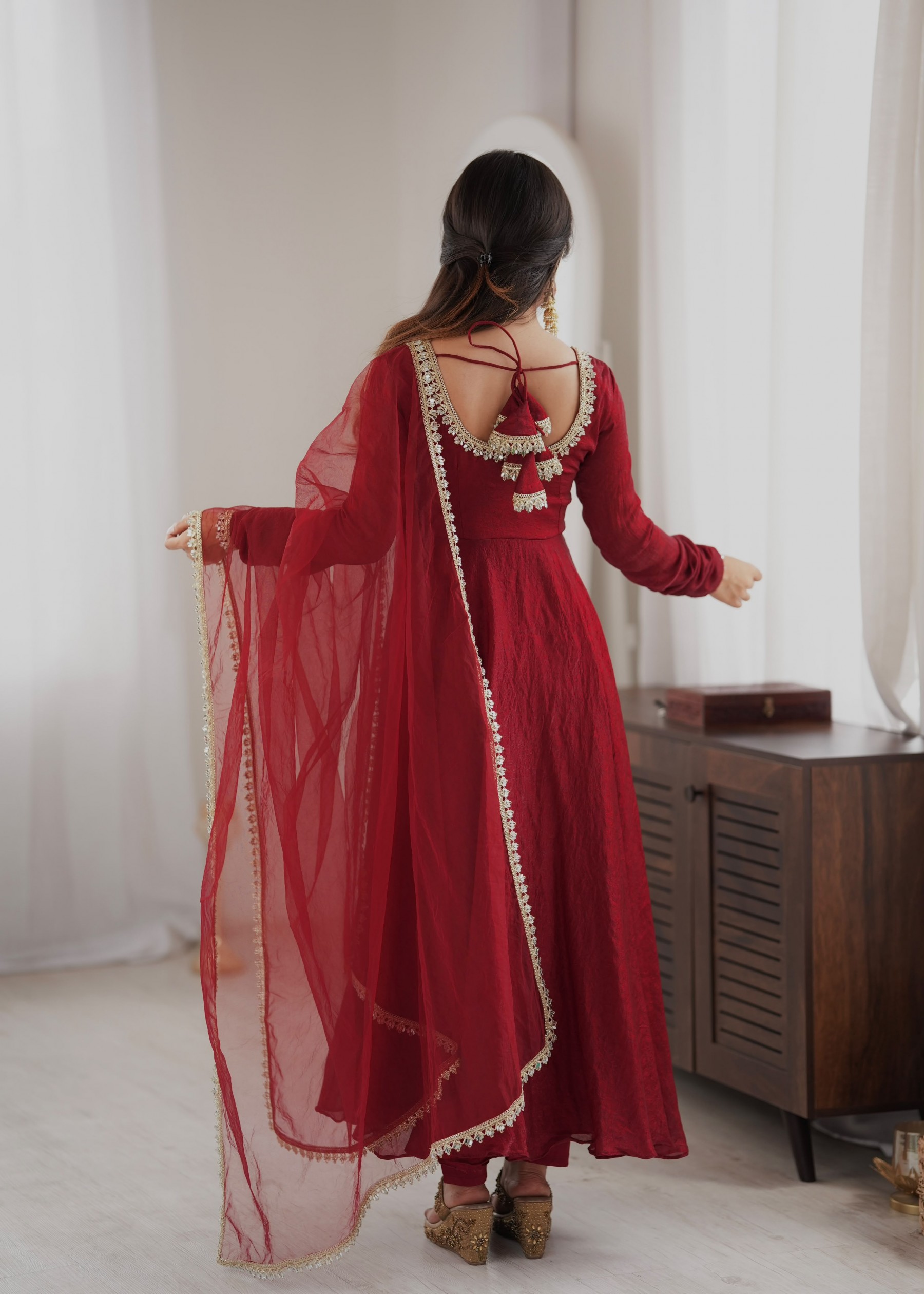 SRK - 5355 - DOREMON CRUSH WITH REAL MIRROR WORK LACE BORDER WITH FULLY FAIR BY PARTY WEAR AND WEDDING NAIRA AND GOWN COLLECTION 