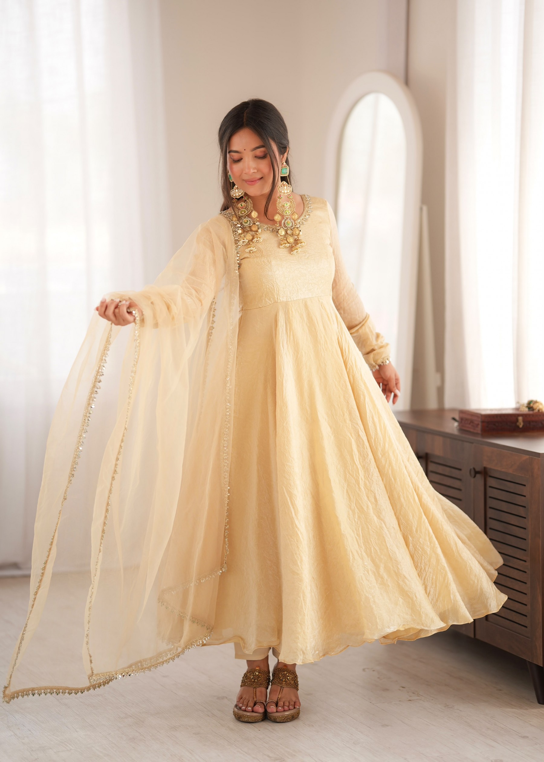SRK - 5355 - DOREMON CRUSH WITH REAL MIRROR WORK LACE BORDER WITH FULLY FAIR BY PARTY WEAR AND WEDDING NAIRA AND GOWN COLLECTION 