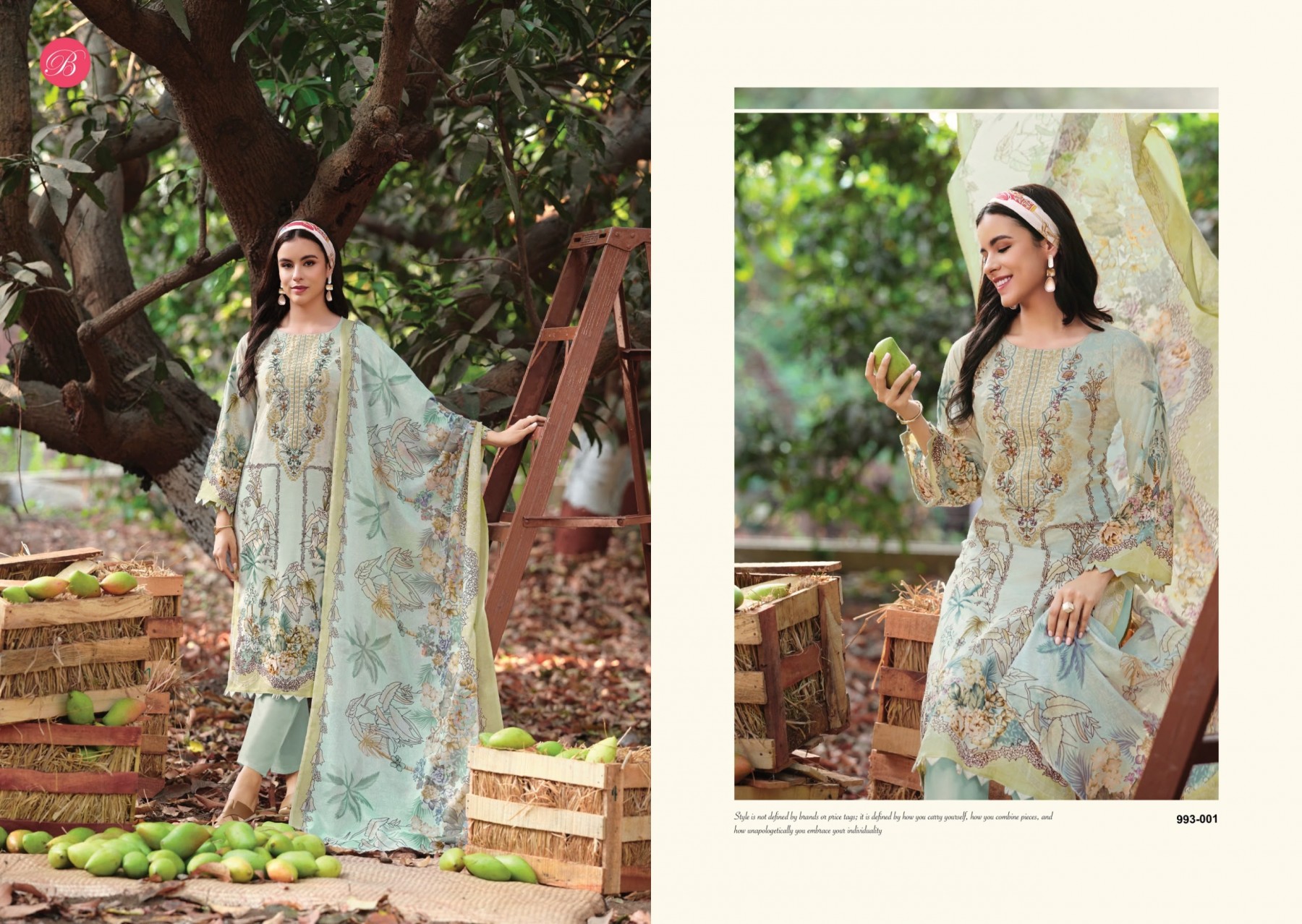 BELLIZA - NAIRA VOL - 152 - PURE COTTON DIGITAL PRINT HEAVY EMBROIDERY WORK BY PAKISTANI SUIT COLLECTION 