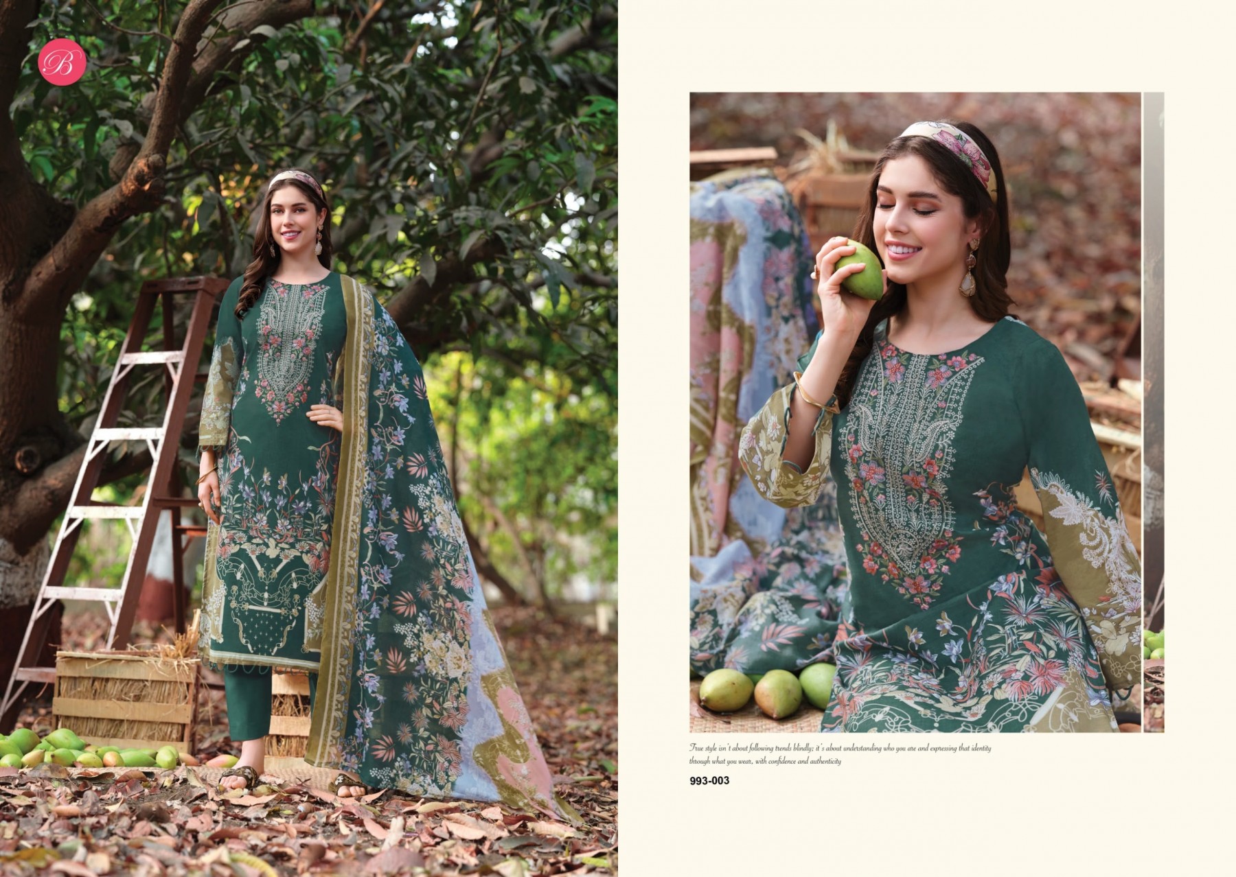 BELLIZA - NAIRA VOL - 152 - PURE COTTON DIGITAL PRINT HEAVY EMBROIDERY WORK BY PAKISTANI SUIT COLLECTION 
