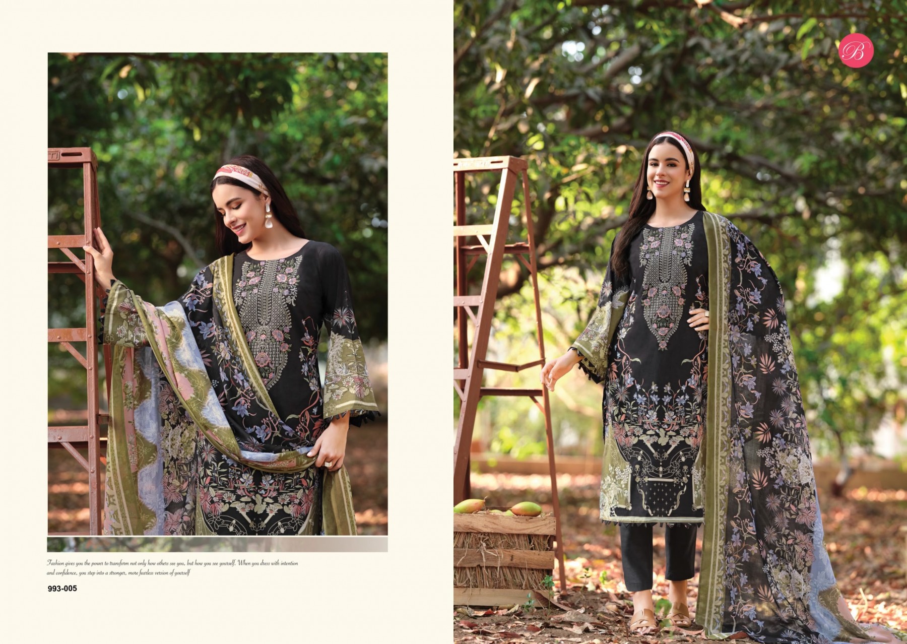 BELLIZA - NAIRA VOL - 152 - PURE COTTON DIGITAL PRINT HEAVY EMBROIDERY WORK BY PAKISTANI SUIT COLLECTION 