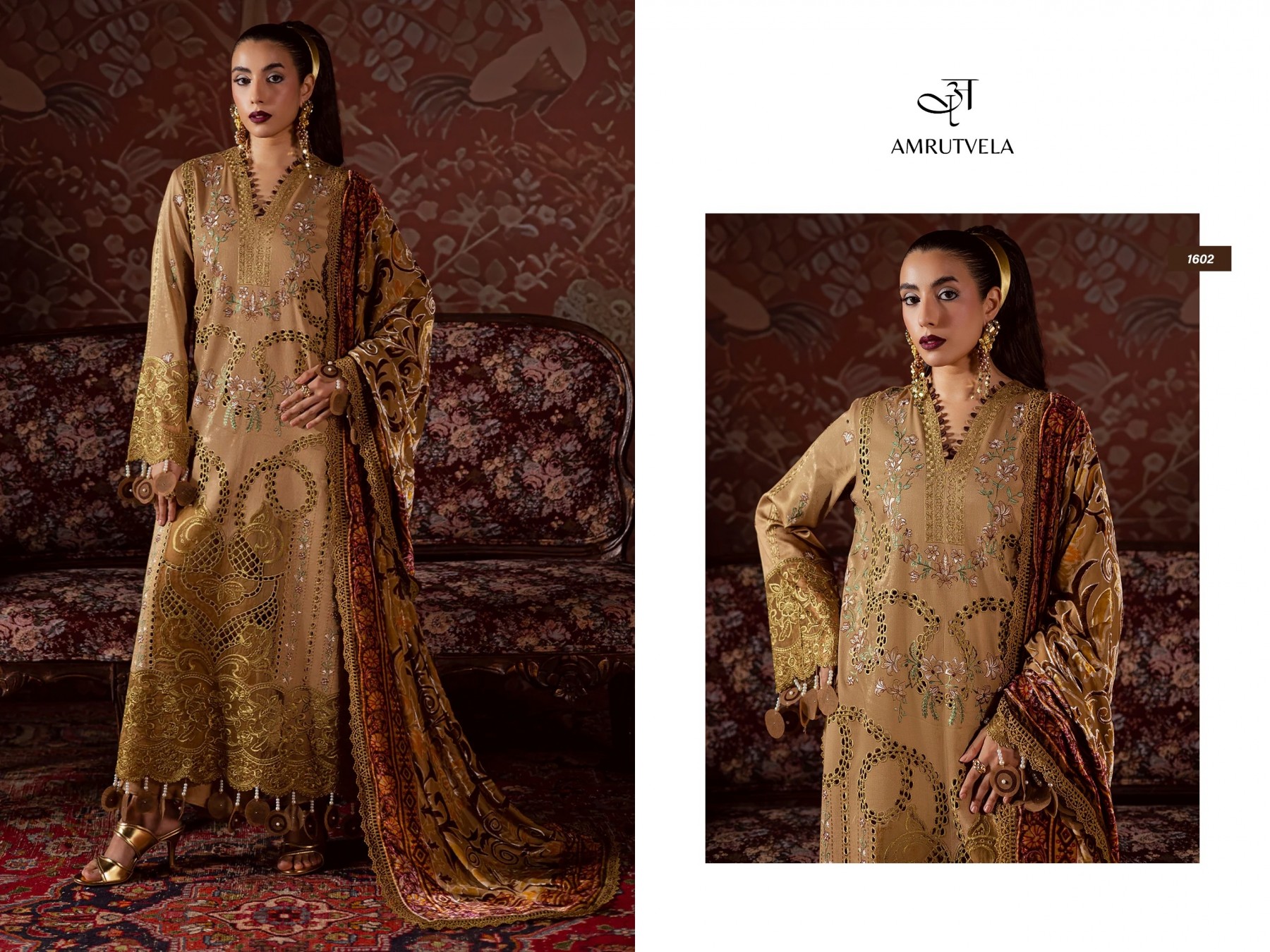 MAHNOOR LUXURY RAYON COLLECTION - PURE REYON WITH HEAVY EMBROIDERY WORK BY PAKISTANI SUIT COLLECTION 