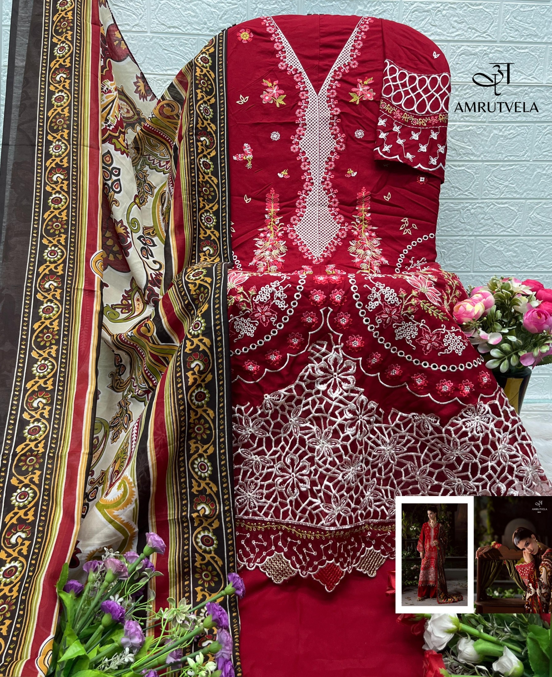 MAHNOOR LUXURY RAYON COLLECTION - PURE REYON WITH HEAVY EMBROIDERY WORK BY PAKISTANI SUIT COLLECTION 
