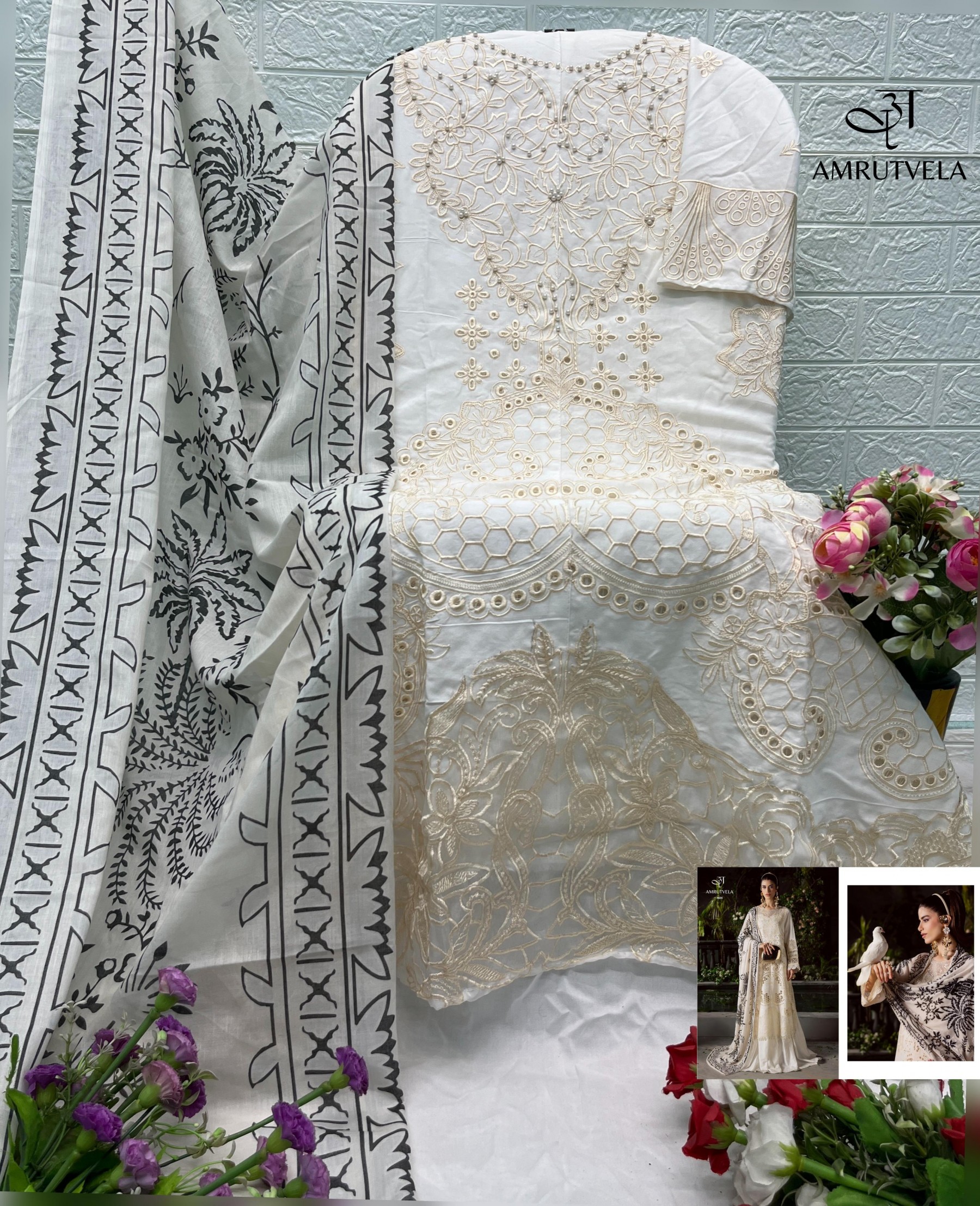 MAHNOOR LUXURY RAYON COLLECTION - PURE REYON WITH HEAVY EMBROIDERY WORK BY PAKISTANI SUIT COLLECTION 