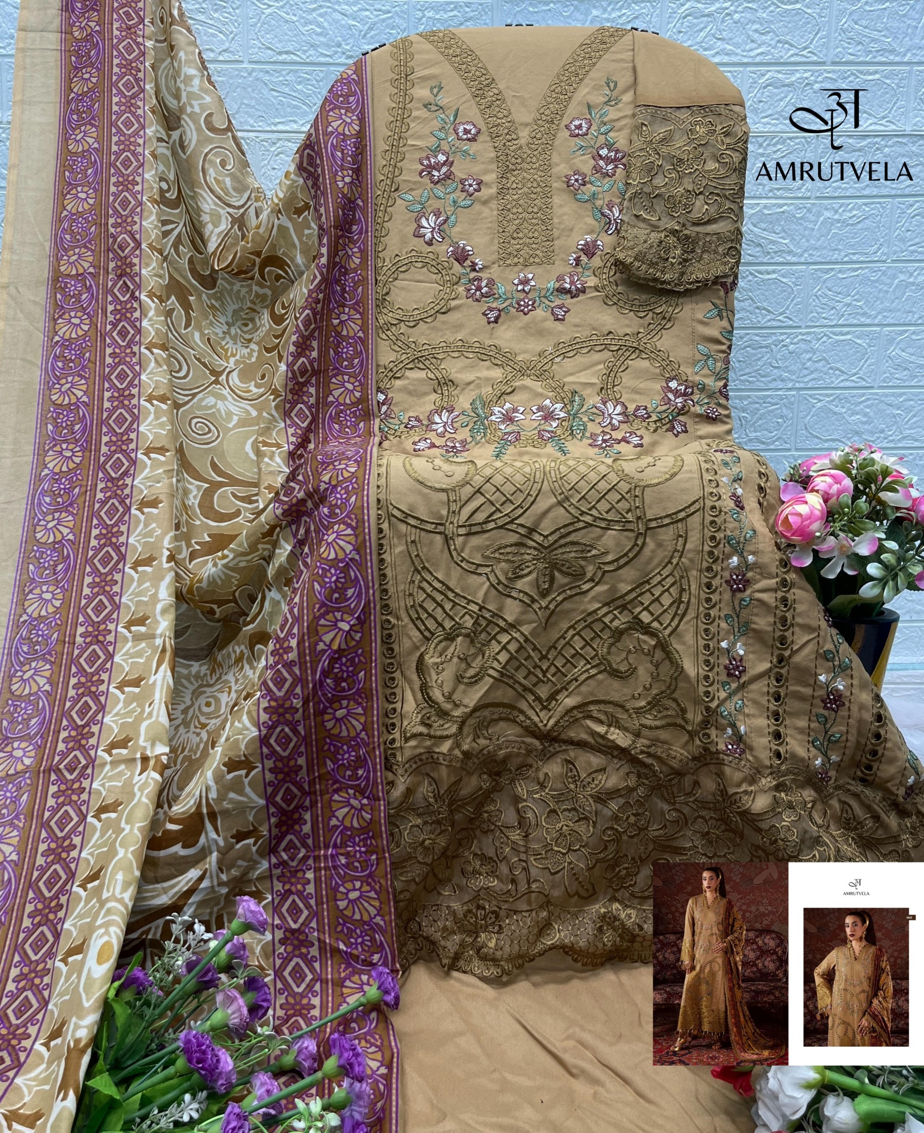 MAHNOOR LUXURY RAYON COLLECTION - PURE REYON WITH HEAVY EMBROIDERY WORK BY PAKISTANI SUIT COLLECTION 