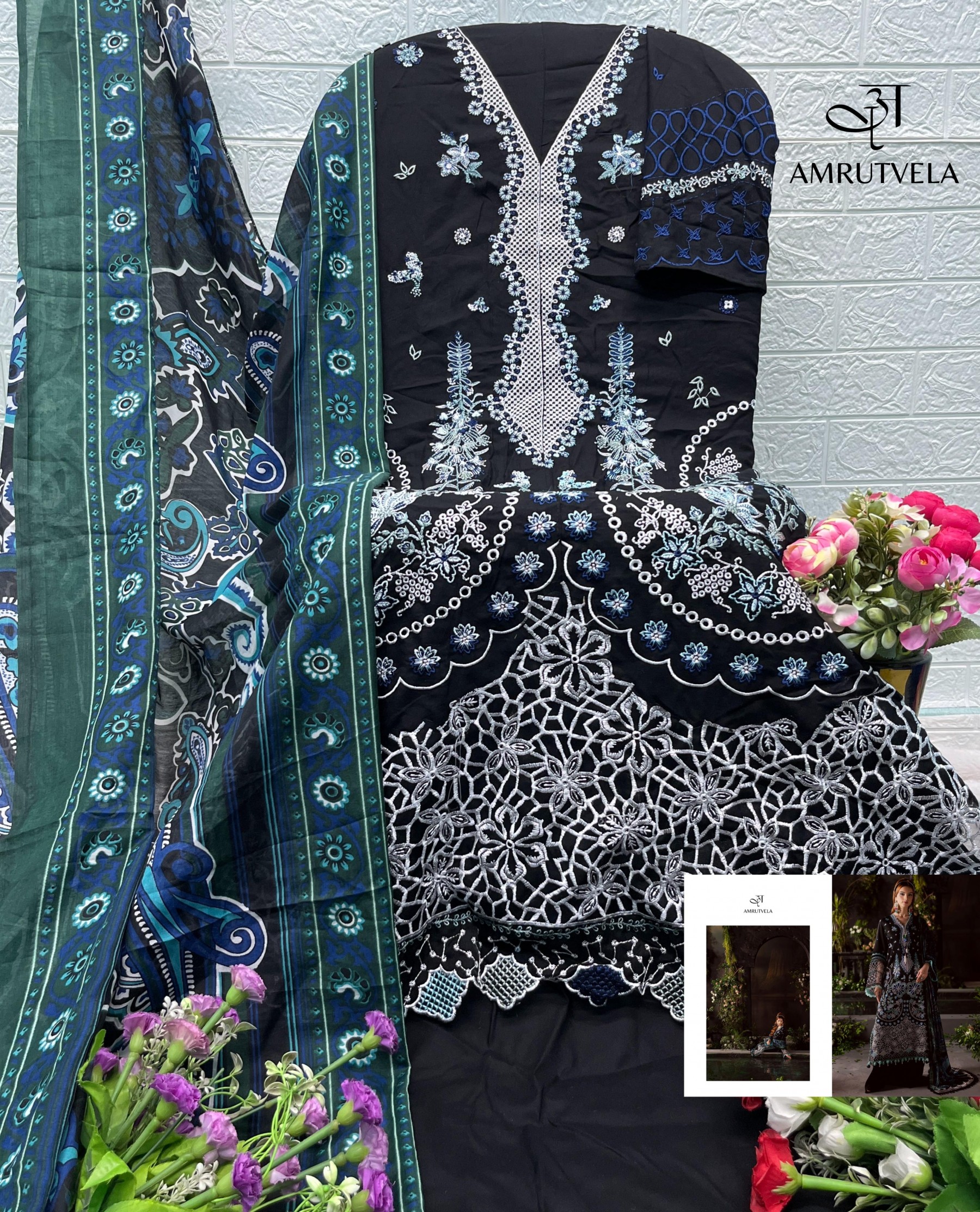 MAHNOOR LUXURY RAYON COLLECTION - PURE REYON WITH HEAVY EMBROIDERY WORK BY PAKISTANI SUIT COLLECTION 