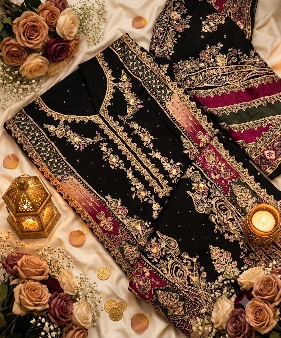 KT - 351 - UNSTITCHED WHOLESALE PRICE PAKISTANI SUIT 