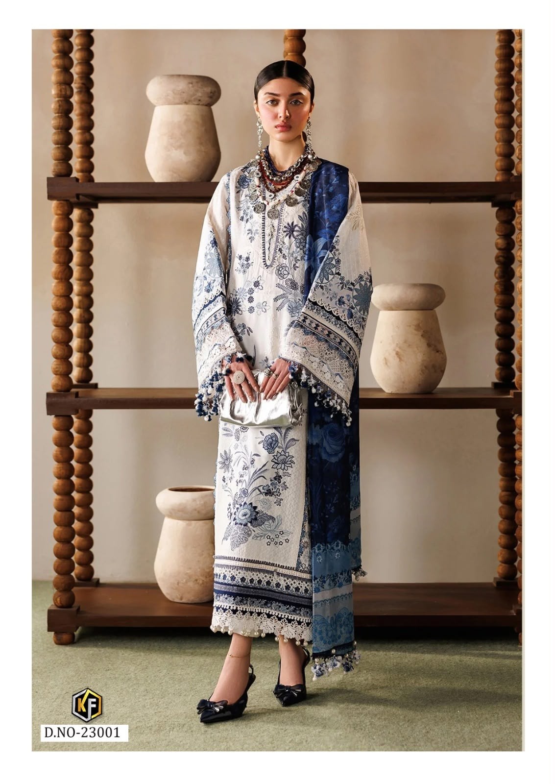 Keval Fab K Kasha Vol 23 Heavy Cotton Printed Unstitched Suit with Malmal Dupatta