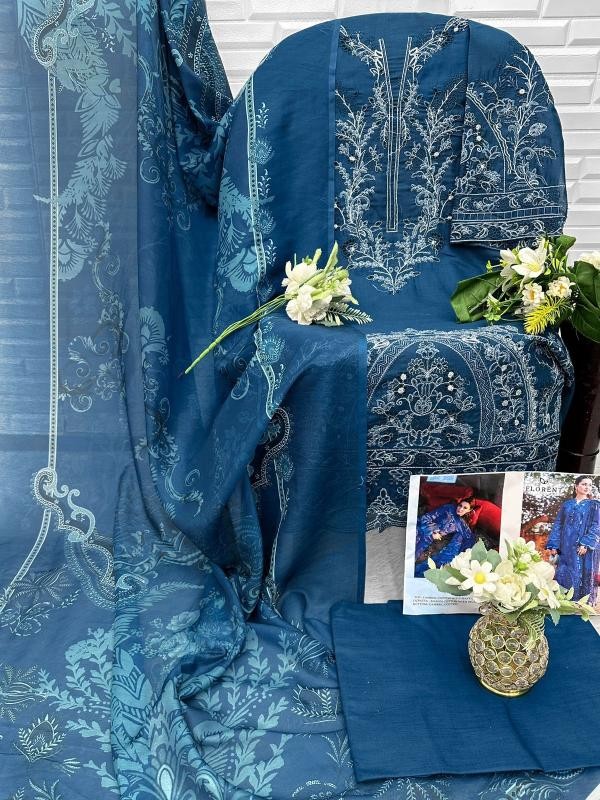 Florent Cambric Cotton Heavy Embroidered Suit Set – 1056ABCD Pakistani Suit Single Wholesale Price 