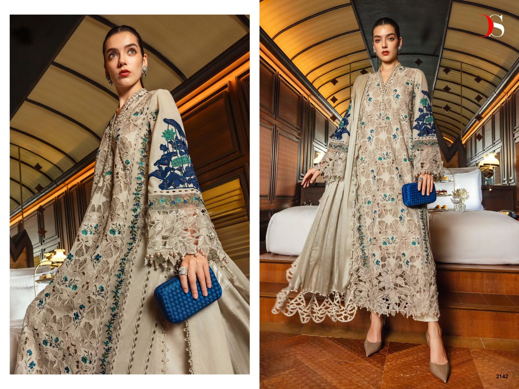 Maria B Premium Embroidered Cotton Deepsy 3 Piece Suit Pakistani Suit Single Wholesale Price 