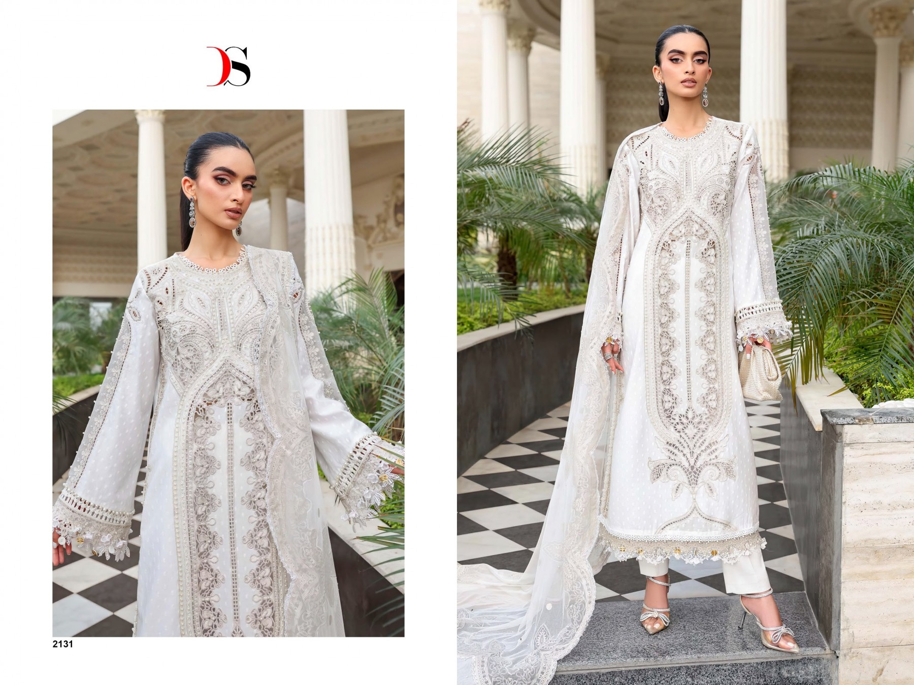 Maria B Premium Embroidered Cotton Deepsy 3 Piece Suit Pakistani Suit Single Wholesale Price 