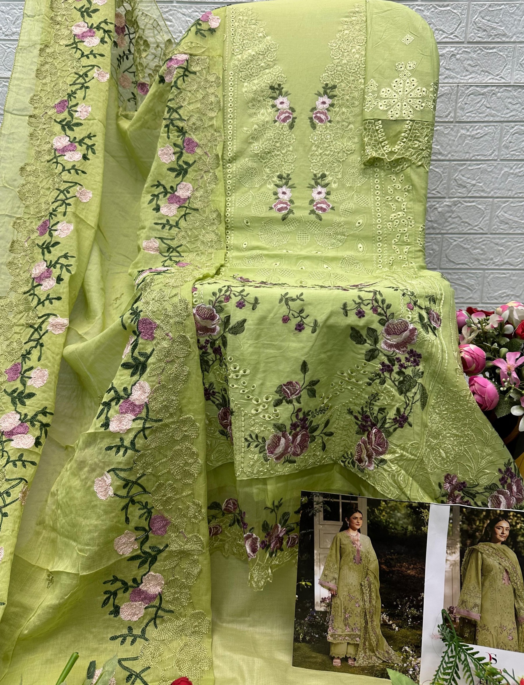 ELAF Premium-6 Luxury Lawn by DEEPSY SUITS – Design 2046 ABCD Pakistani Suit Single Wholesale Price 