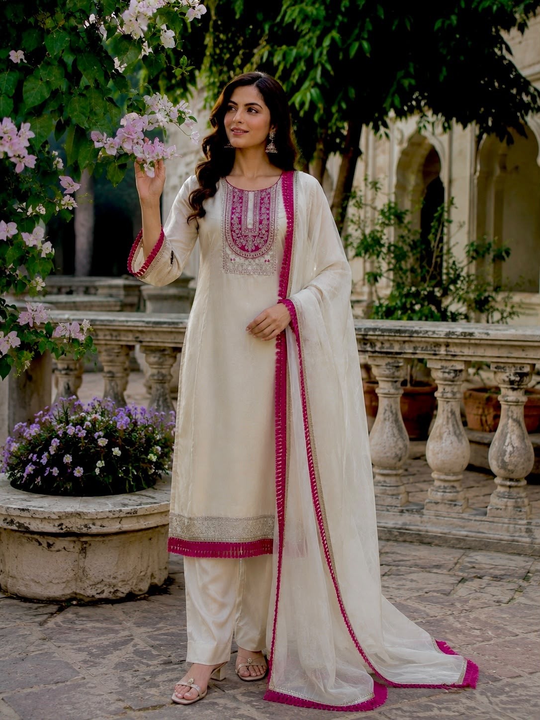 Premium Organza Embroidered Suit Set with Coding Dori & Sequence Work – JL-1067 Pakistani Suit Single Wholesale Price 
