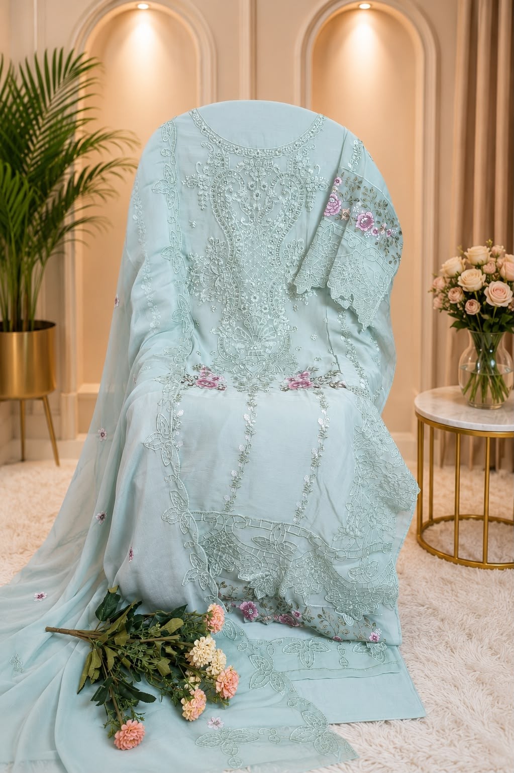 Anaya 139 Heavy Chiffon Embroidered Semi-Stitched Suit With Dupatta Pakistani Suit Single And Full Set Wholesale Price 