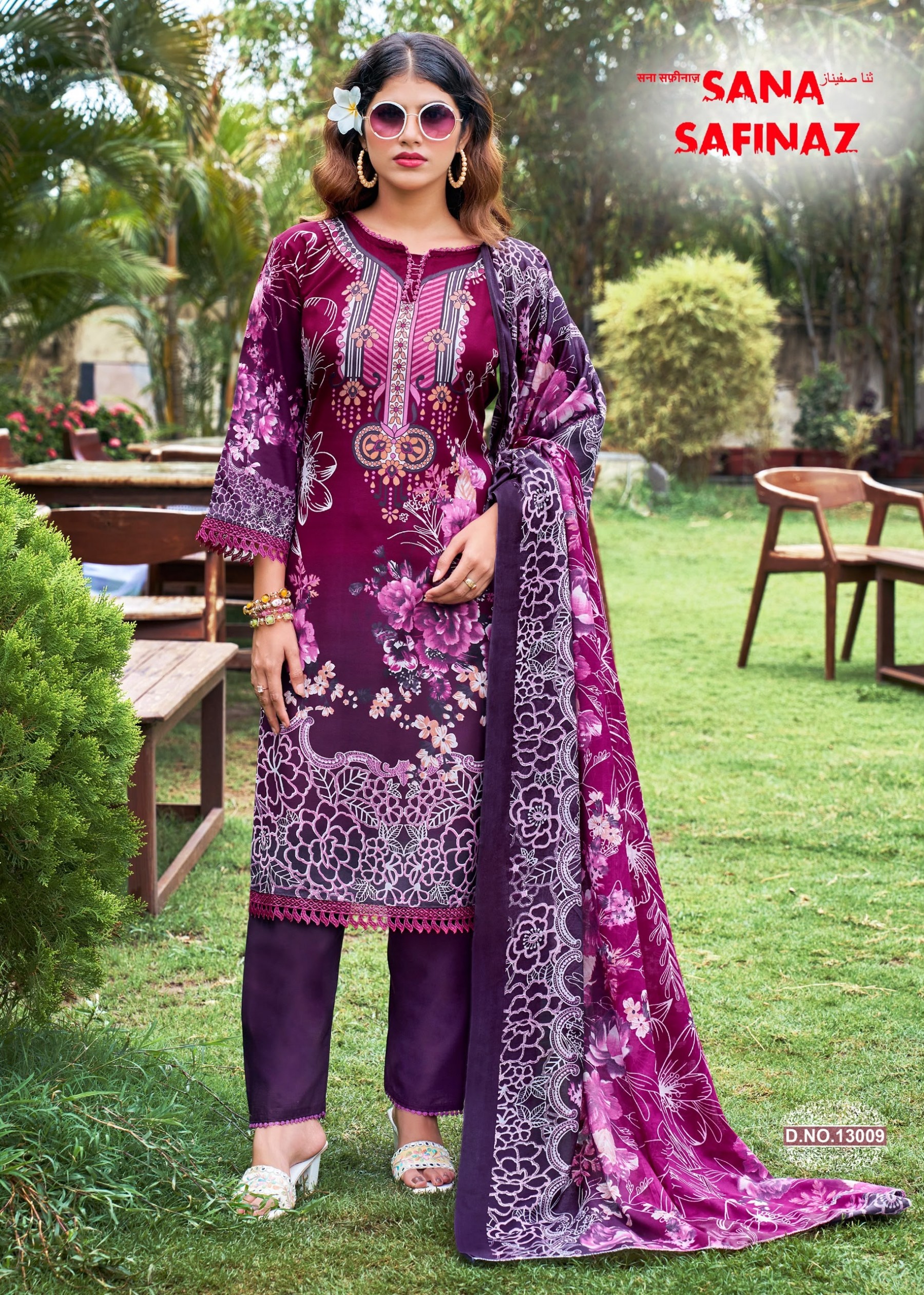 Falak International Sana Safinaz Vol 13 Cotton Digital Print Pakistani Dress Material (Full Set) Wholesale Price 