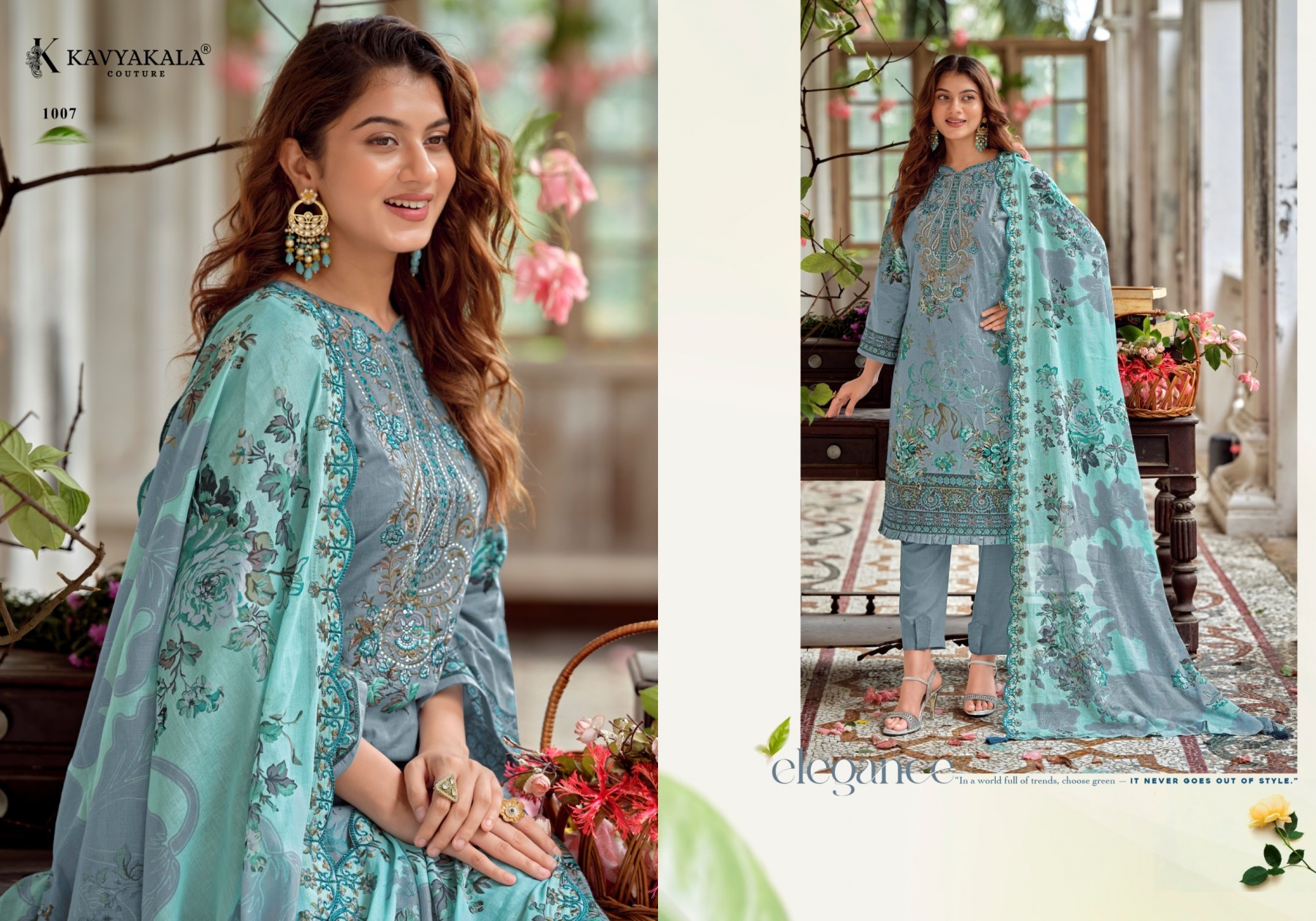 Kavya Kala Anarkali Vol- 26 – Cotton Embroidered 3 Piece Pakistani Suit (Full Set) Wholesale Price 