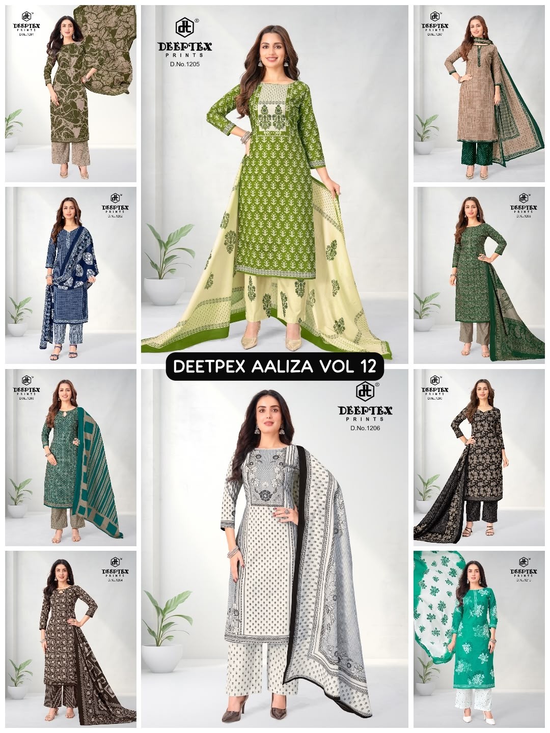 Deeptex Aaliza Vol 12 Cotton Dress Material Collection (Full Set) Wholesale Price 