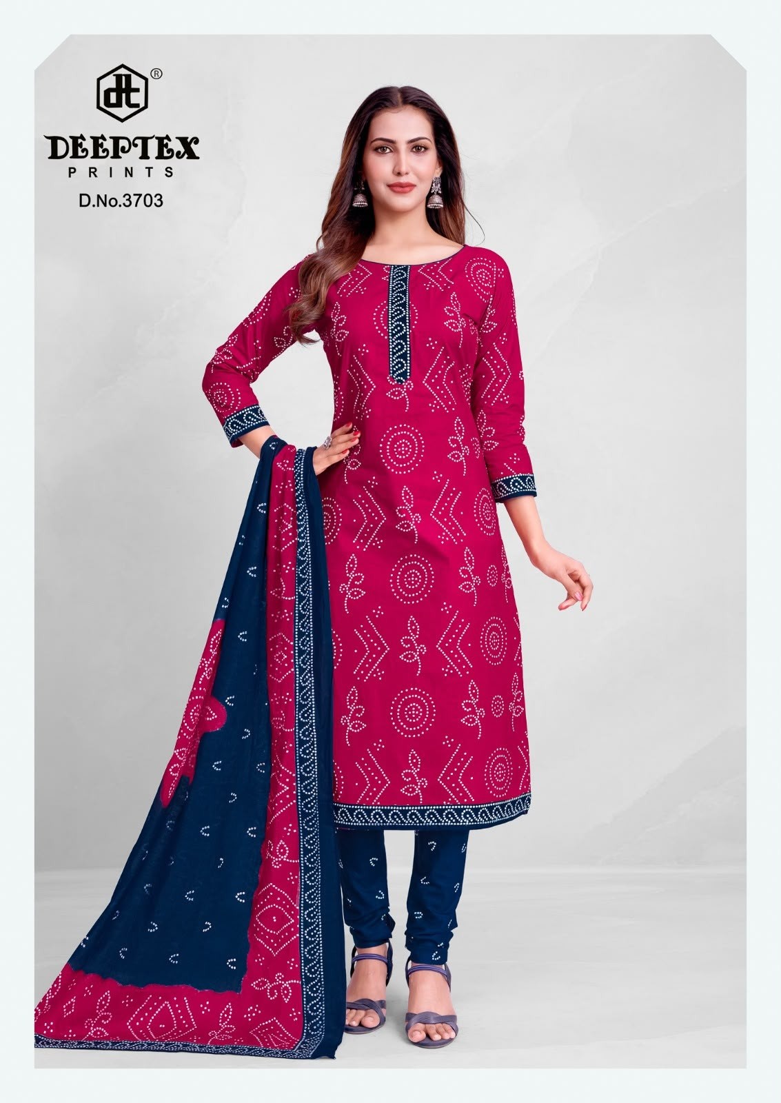 Deeptex Classic Chunaris Vol 37 Cotton Dress Material Collection (Full Set) Wholesale Price 