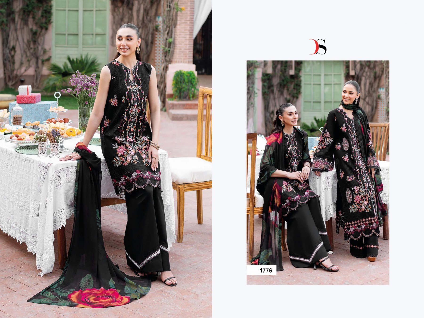 Ramsha Luxury Lawn Pure Cotton Embroidered Suit with Chiffon Print Dupatta Pakistani Suit Single Wholesale Price 
